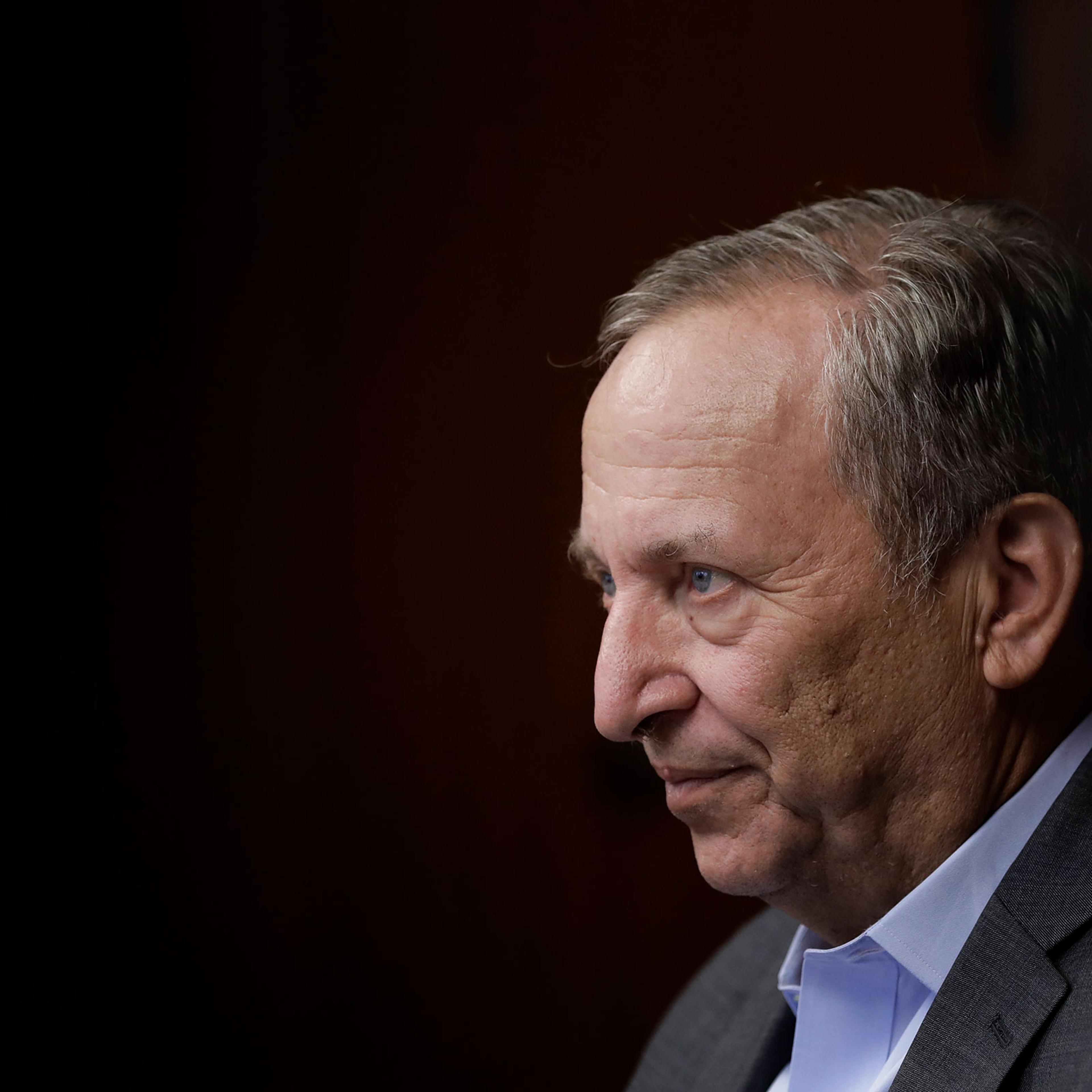 Larry Summers, former U.S. Treasury secretary, listens during a question-and-answer session with the media at a workshop in Tokyo, on Sept. 30, 2016.