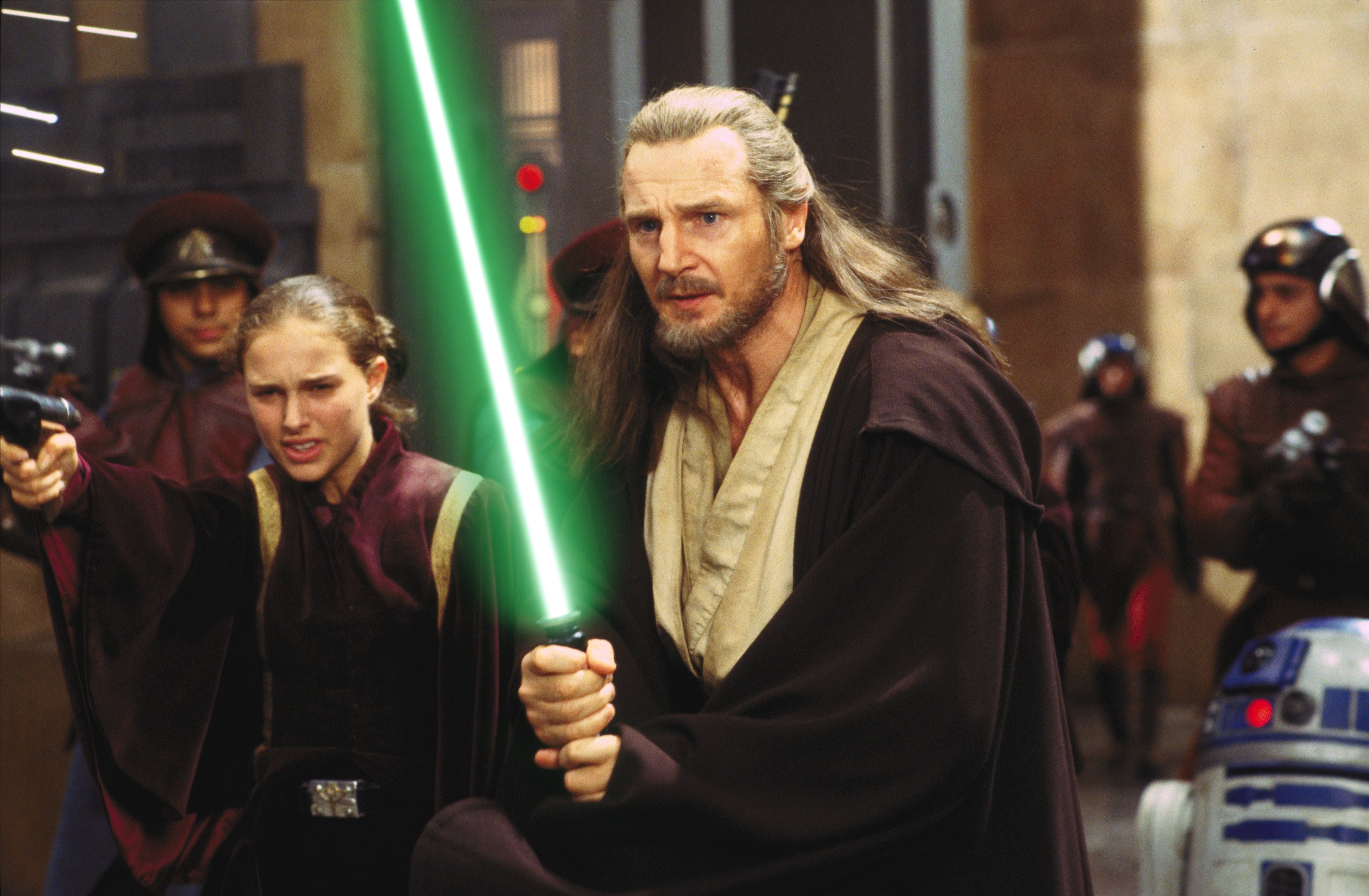 Liam Neeson and Natalie Portman in "Star Wars: Episode I - The Phantom Menace".