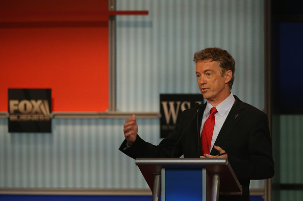 Presidential candidate Sen. Rand Paul (R-KY) speaks during the Republican Presidential Debate sponsored by Fox Business and the Wall Street Journal at the Milwaukee Theatre November 10, 2015 in Milwaukee, Wisconsin.
