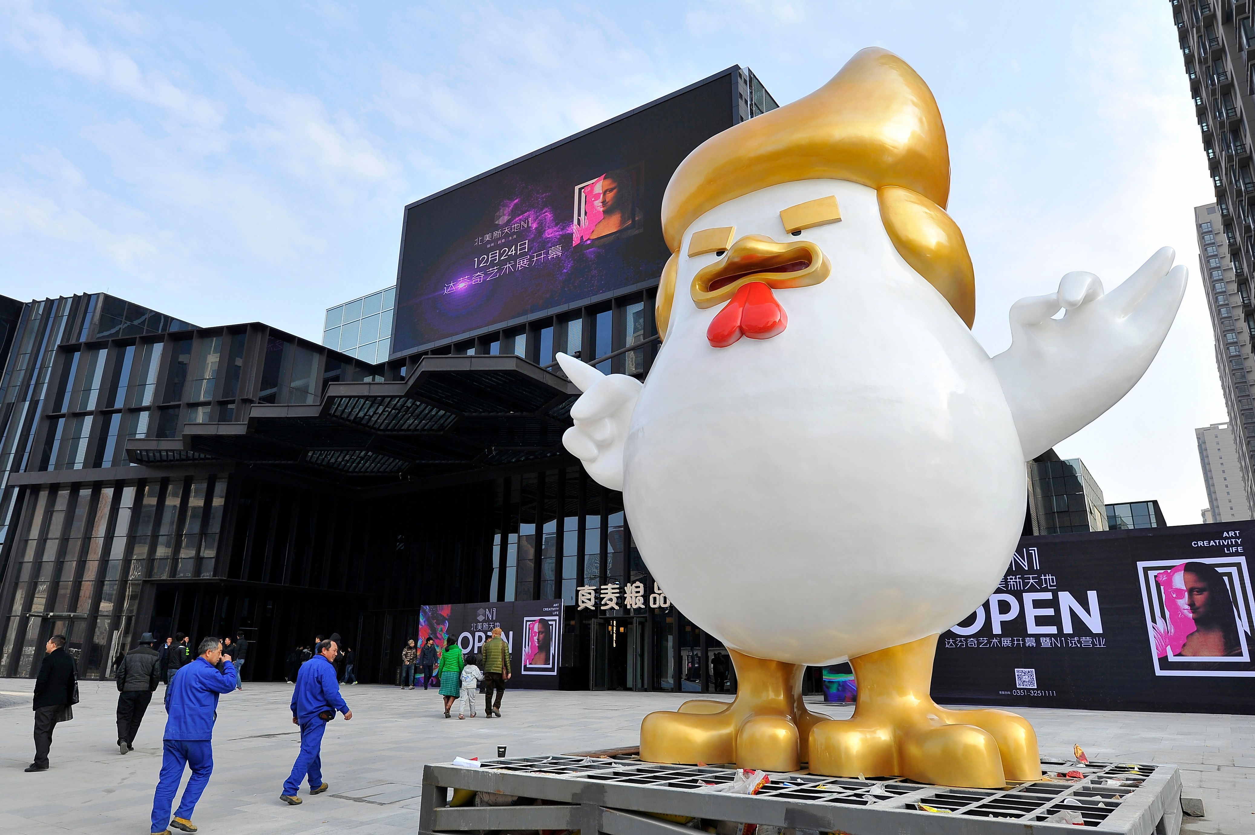 CHINA-US-POLITICS-ANIMAL-SCULPTURE-OFFBEAT