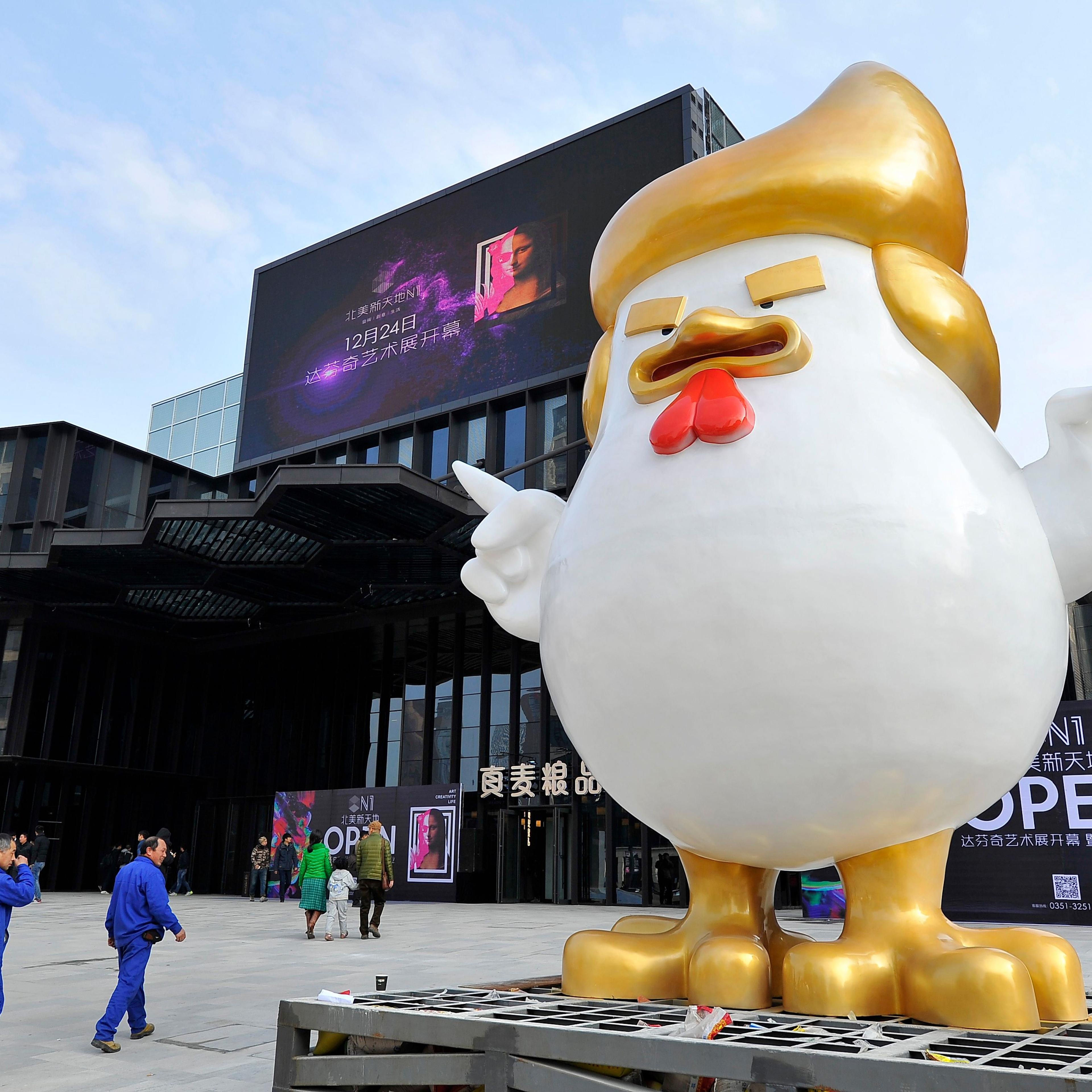 CHINA-US-POLITICS-ANIMAL-SCULPTURE-OFFBEAT
