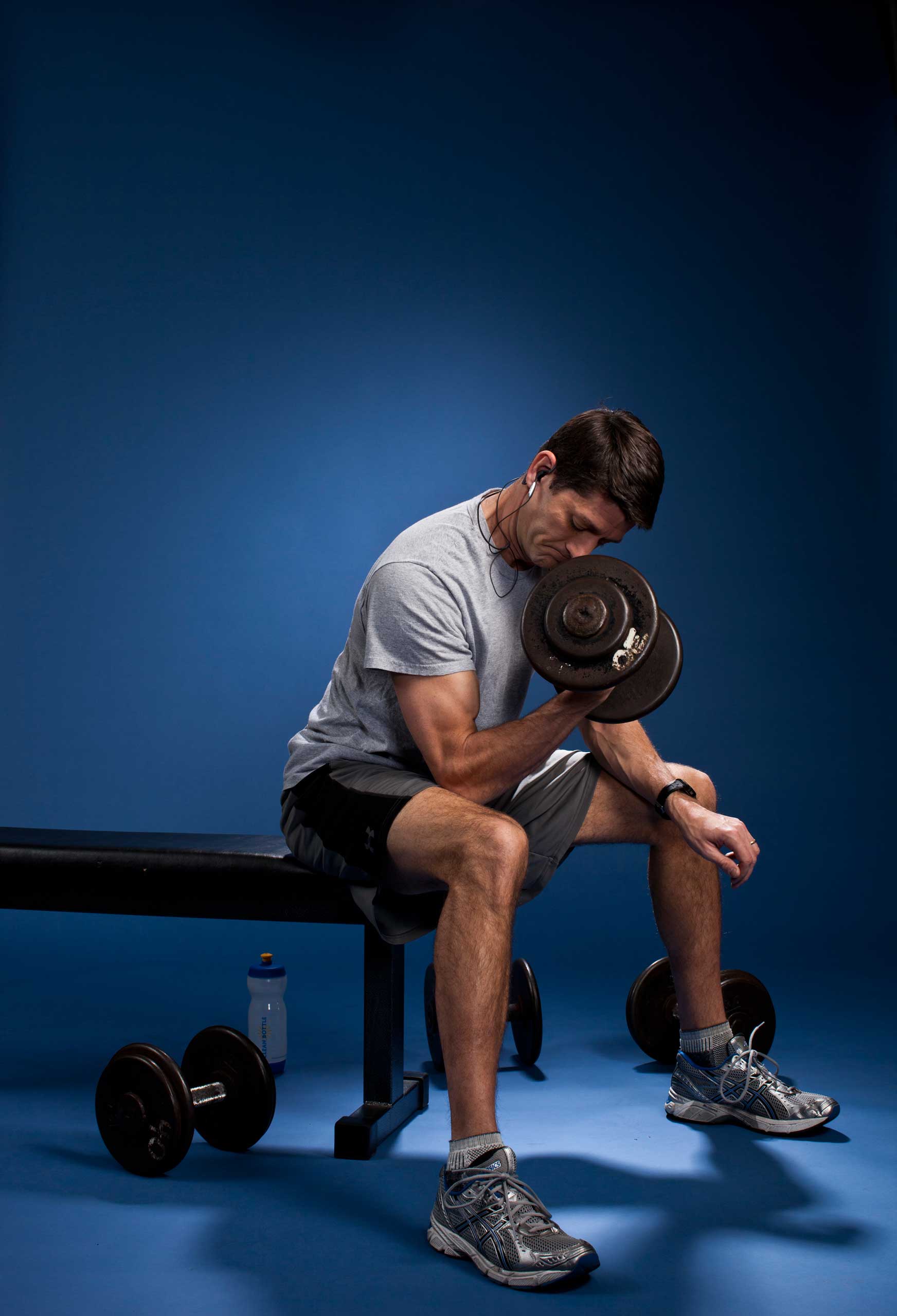 The P90X method involves changing routines often so muscles don't get accustomed to any one exercise