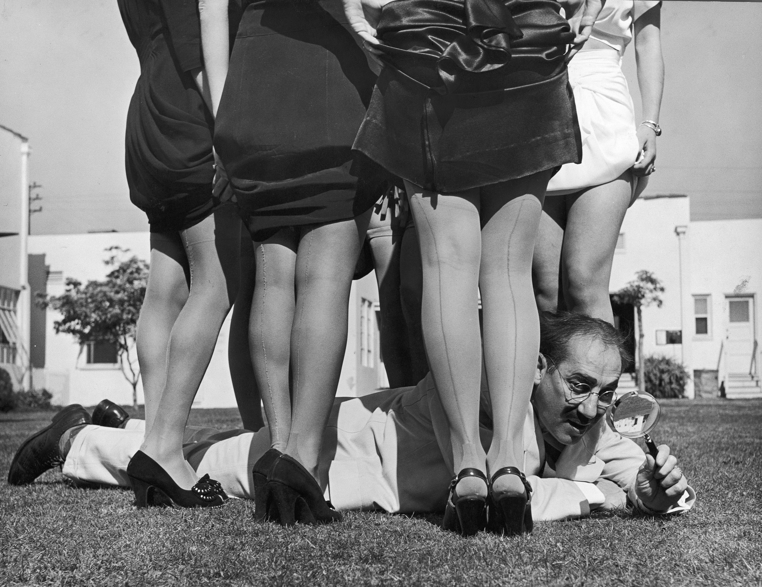 Groucho Marx trains to be a spy, 1946