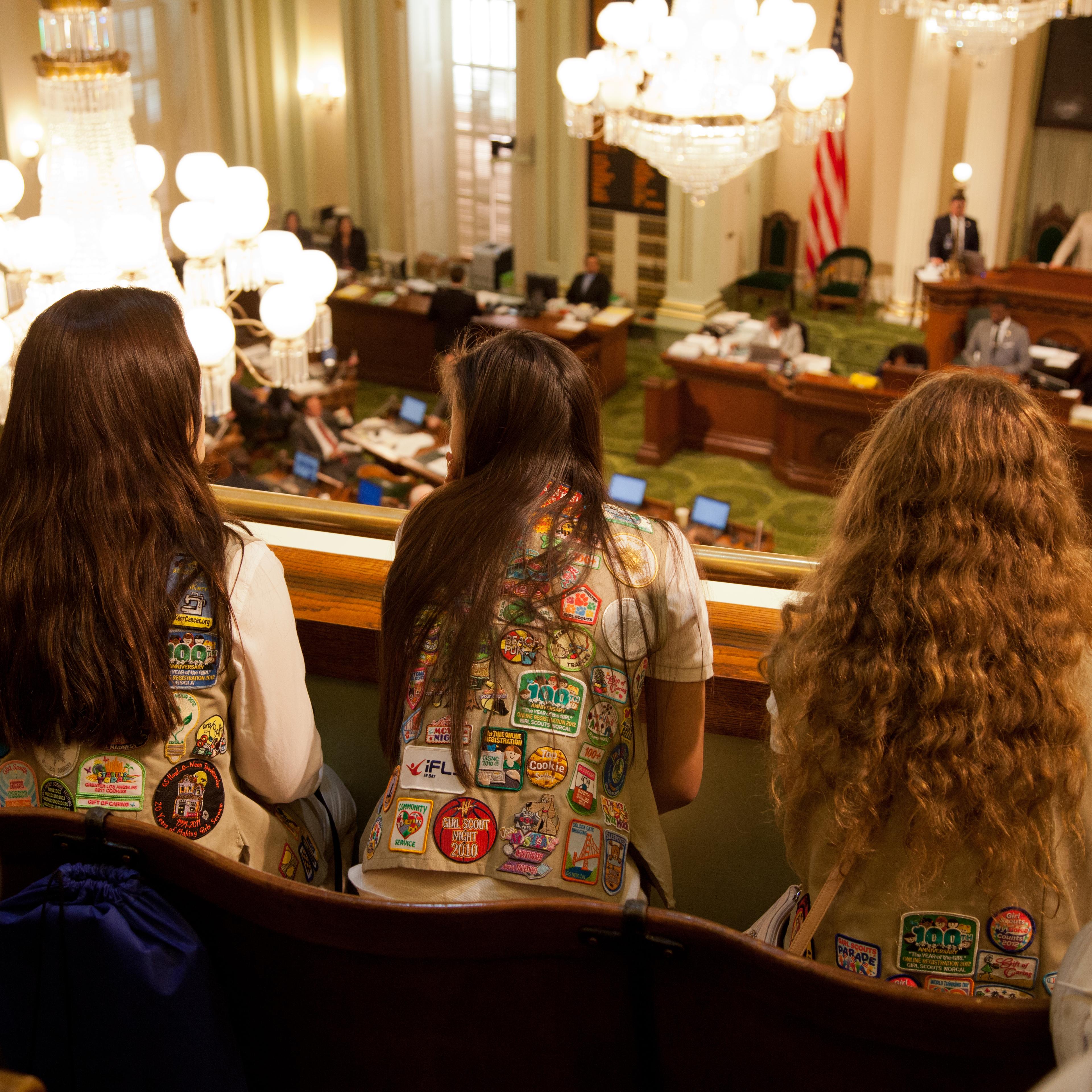 California Legislators Sign Proclamation In Sacramento, California Recognizing 100 Years Of The Gold Award, The Highest Rank In Girl Scouting