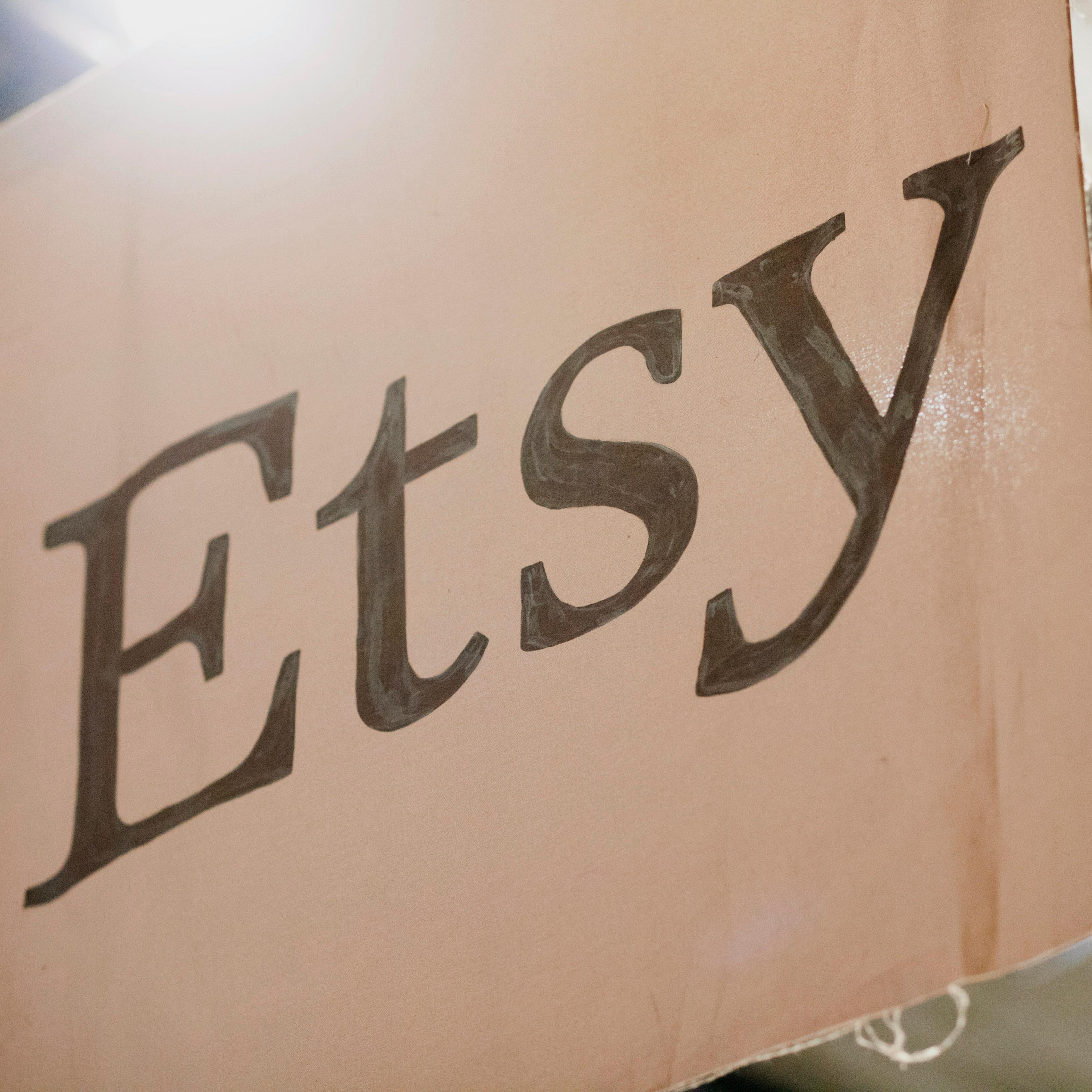 Etsy signage at the Brooklyn Beta conference in Brooklyn, N.Y. on Oct. 12, 2012.