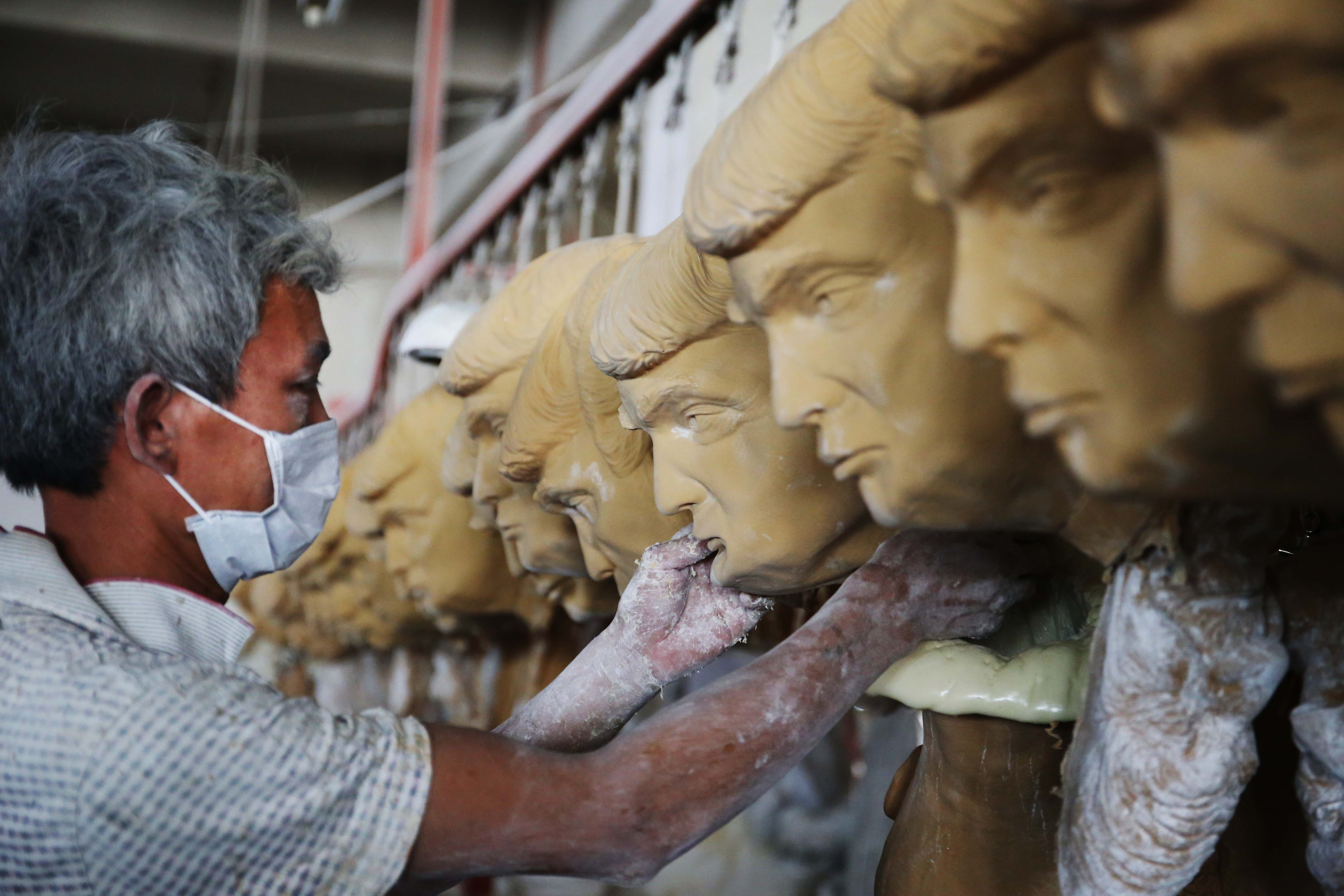 Latex Masks Factory In Pujiang, China