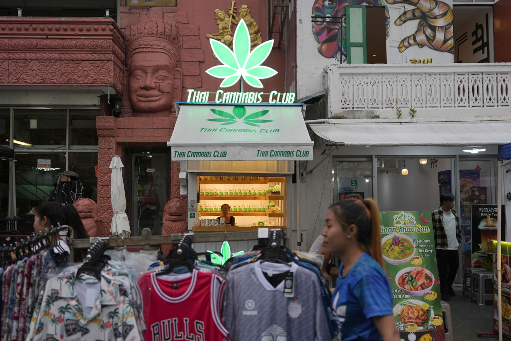 A cannabis store along Khao San Road in Bangkok, Thailand, on Sept. 10, 2023.