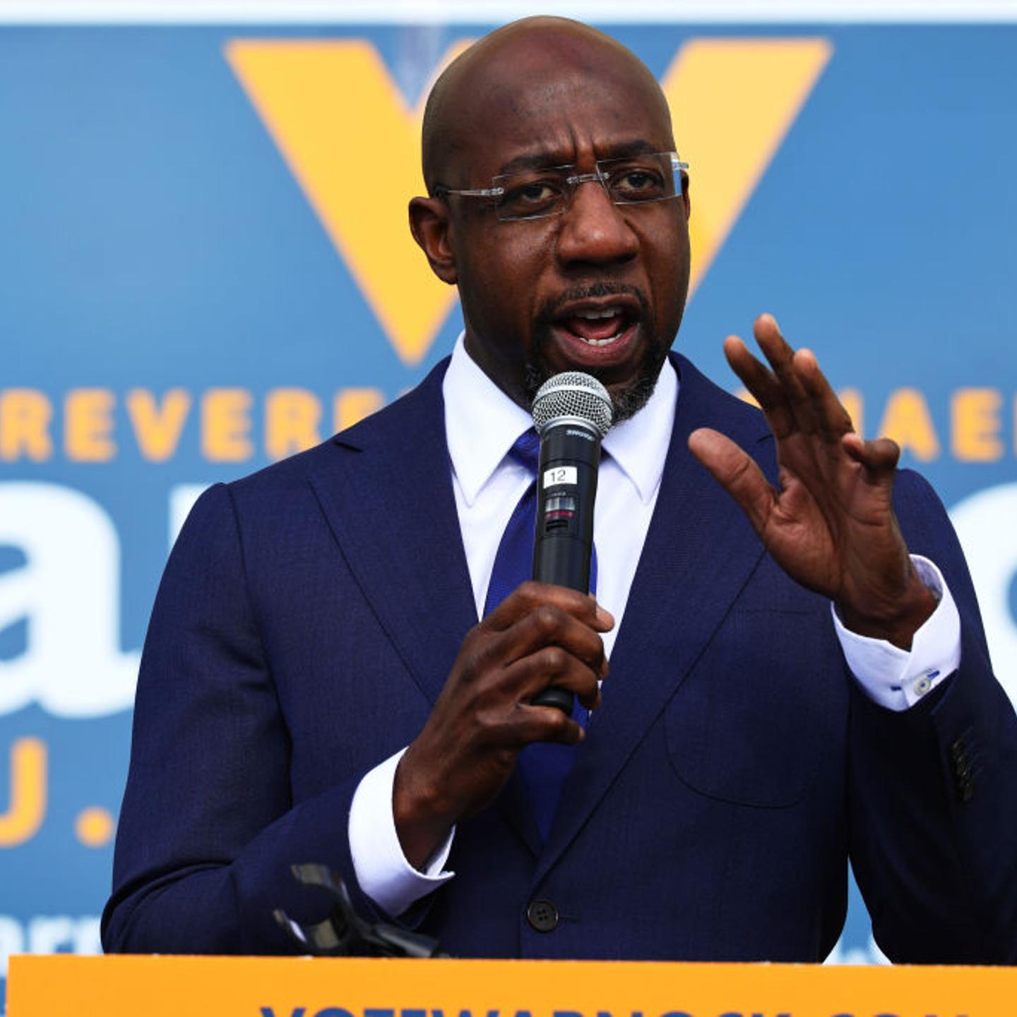 Georgia Democratic Senate Candidate Raphael Warnock Campaigns On Election Day