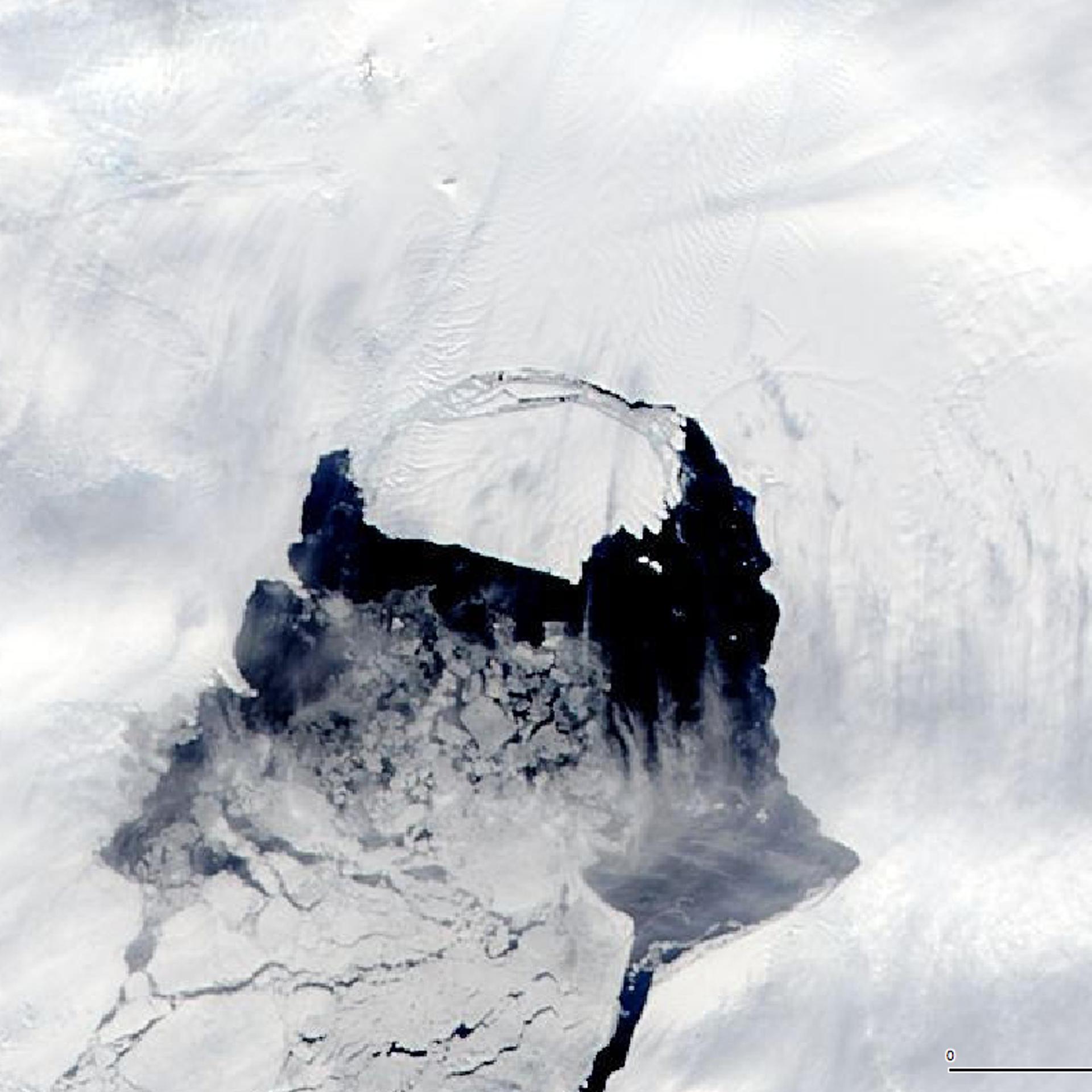 The Pine Island Glacier, twice the size of Atlanta, is calving away from Antarctica.