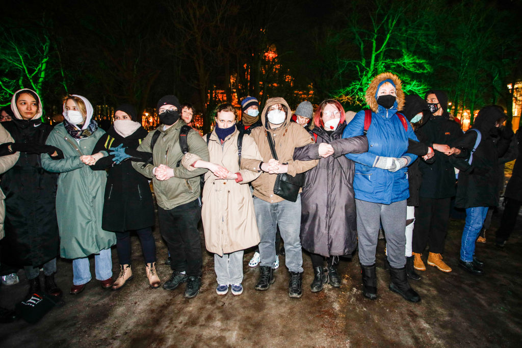 Unsanctioned rally against military operation in Ukraine