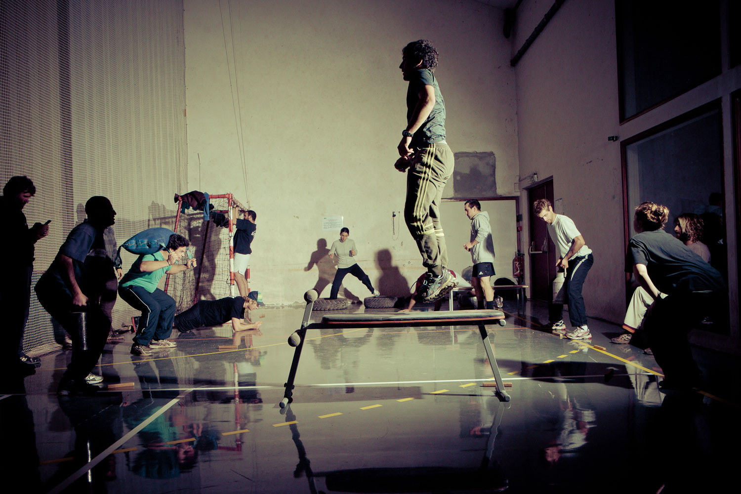 Basque sportsmen and women train in their various disciplines.