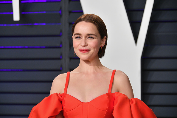 Emilia Clarke attends the 2019 Vanity Fair Oscar Party hosted by Radhika Jones at Wallis Annenberg Center for the Performing Arts in Beverly Hills, Calif., on February 24, 2019.