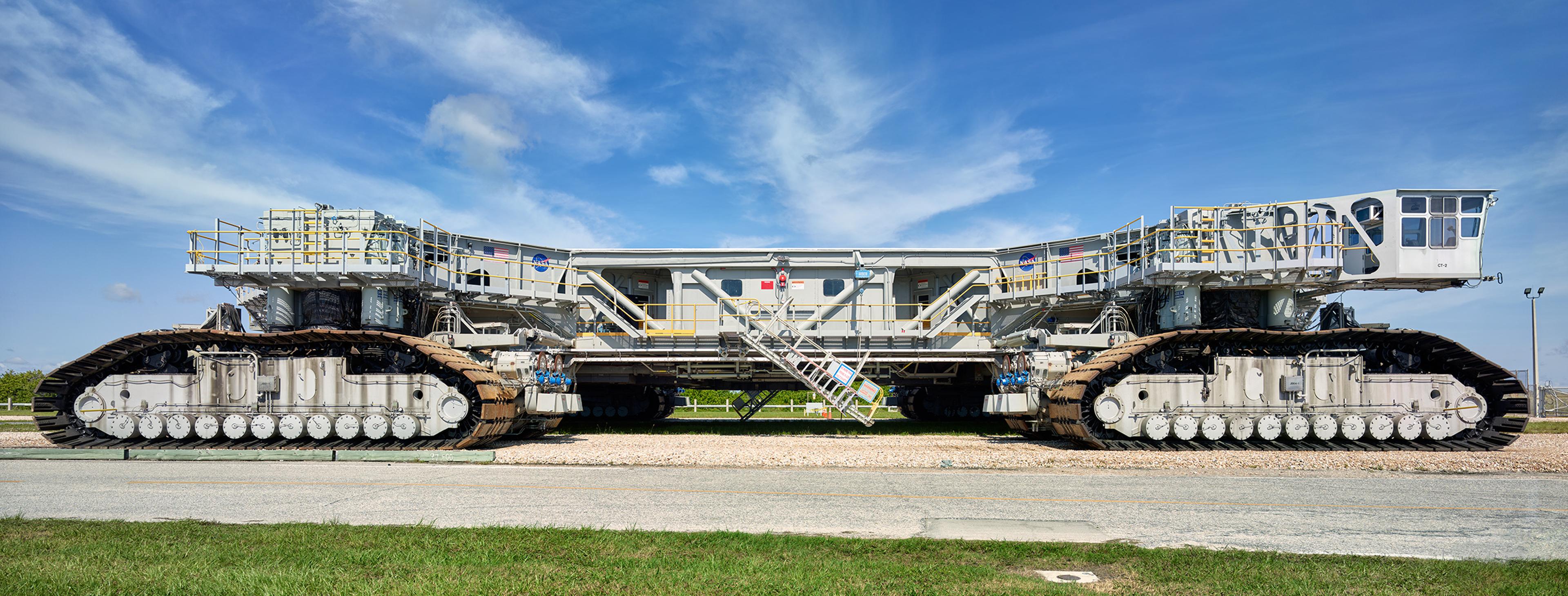 The vehicle NASA will use to transport its mobile launcher from the assembly facility to the launchpad