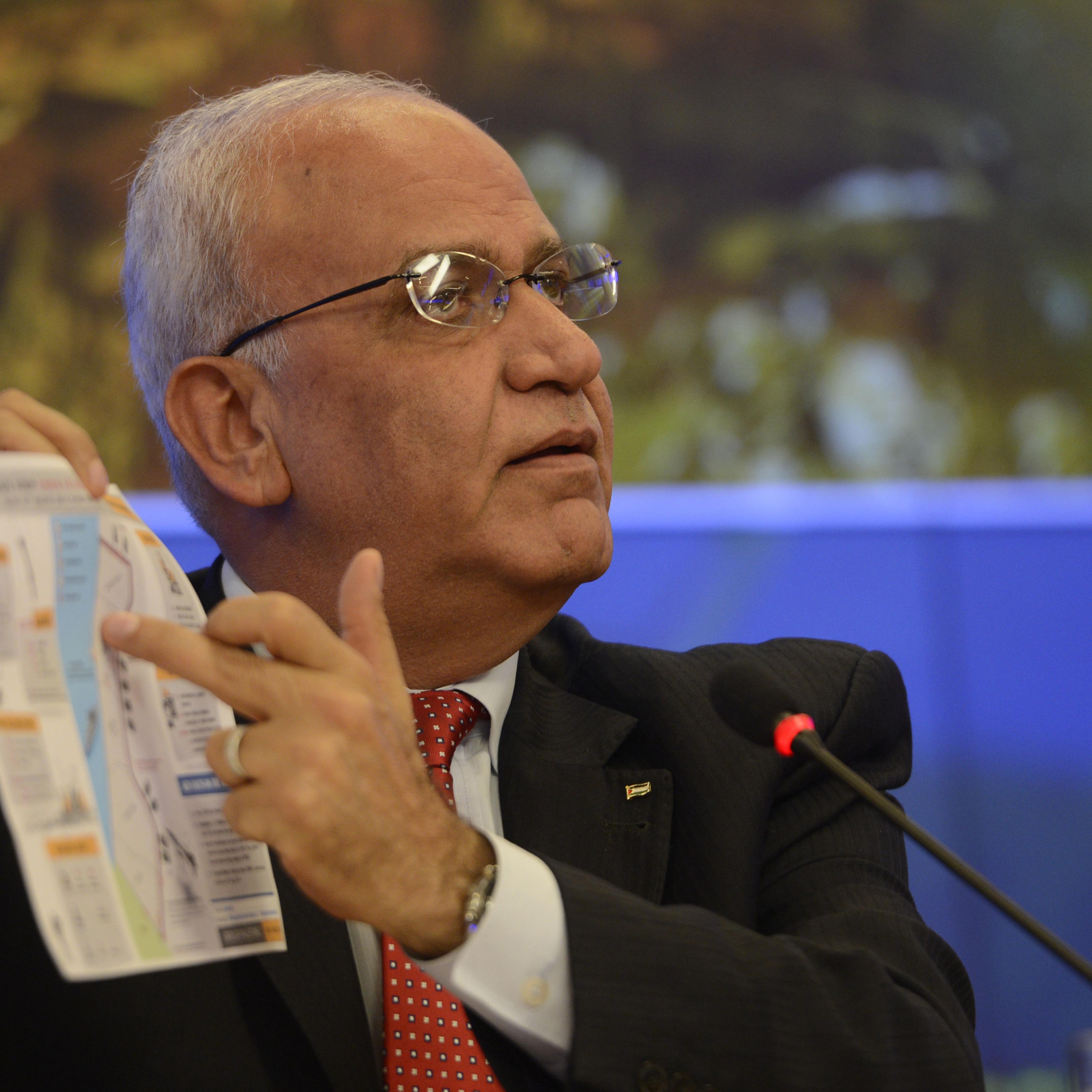 Chief Palestinian negotiator Saeb Erekat in Moscow