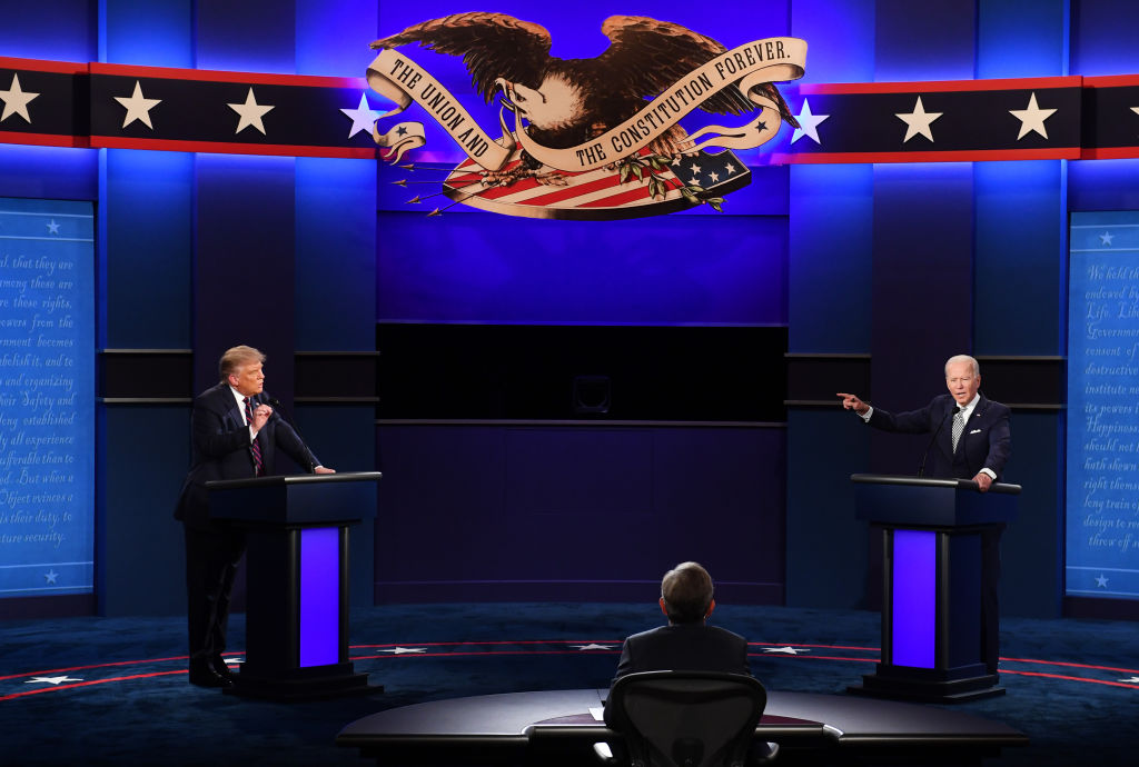First Presidential Debate Between Donald Trump And Democratic Candidate Joe Biden