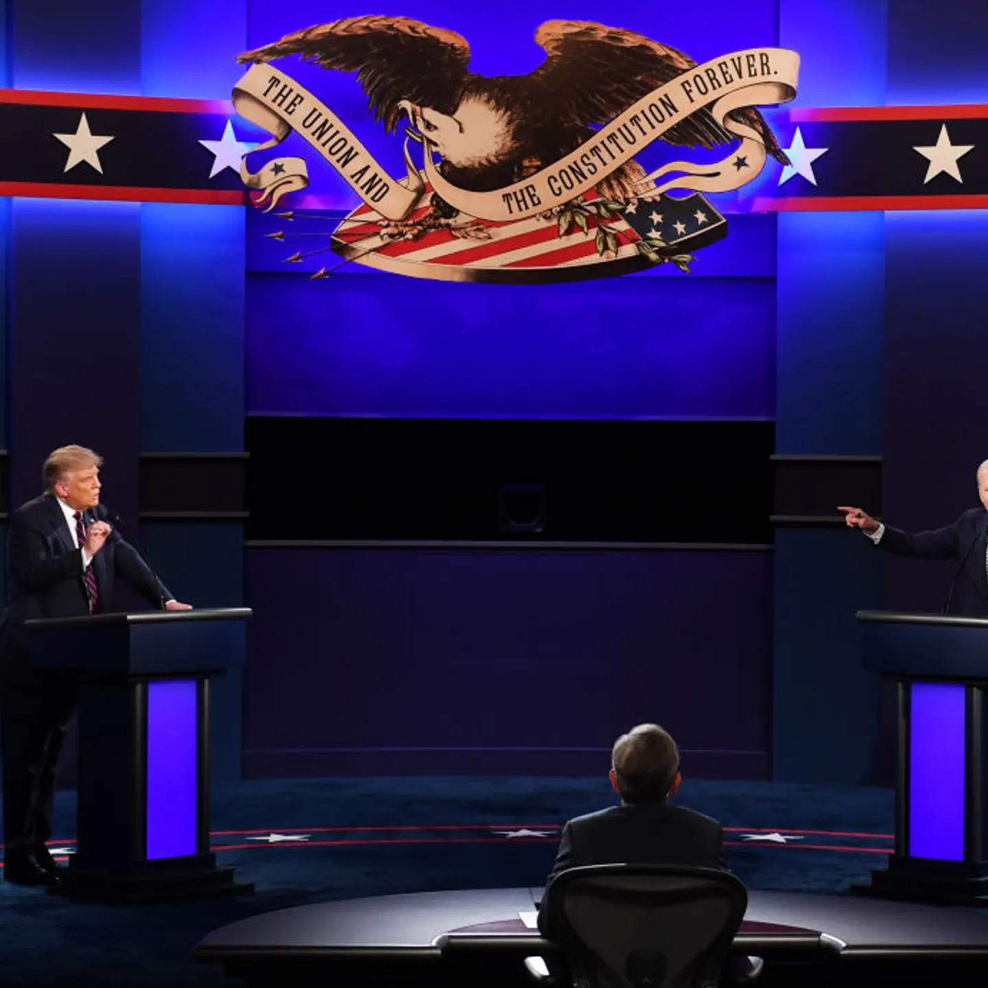 First Presidential Debate Between Donald Trump And Democratic Candidate Joe Biden