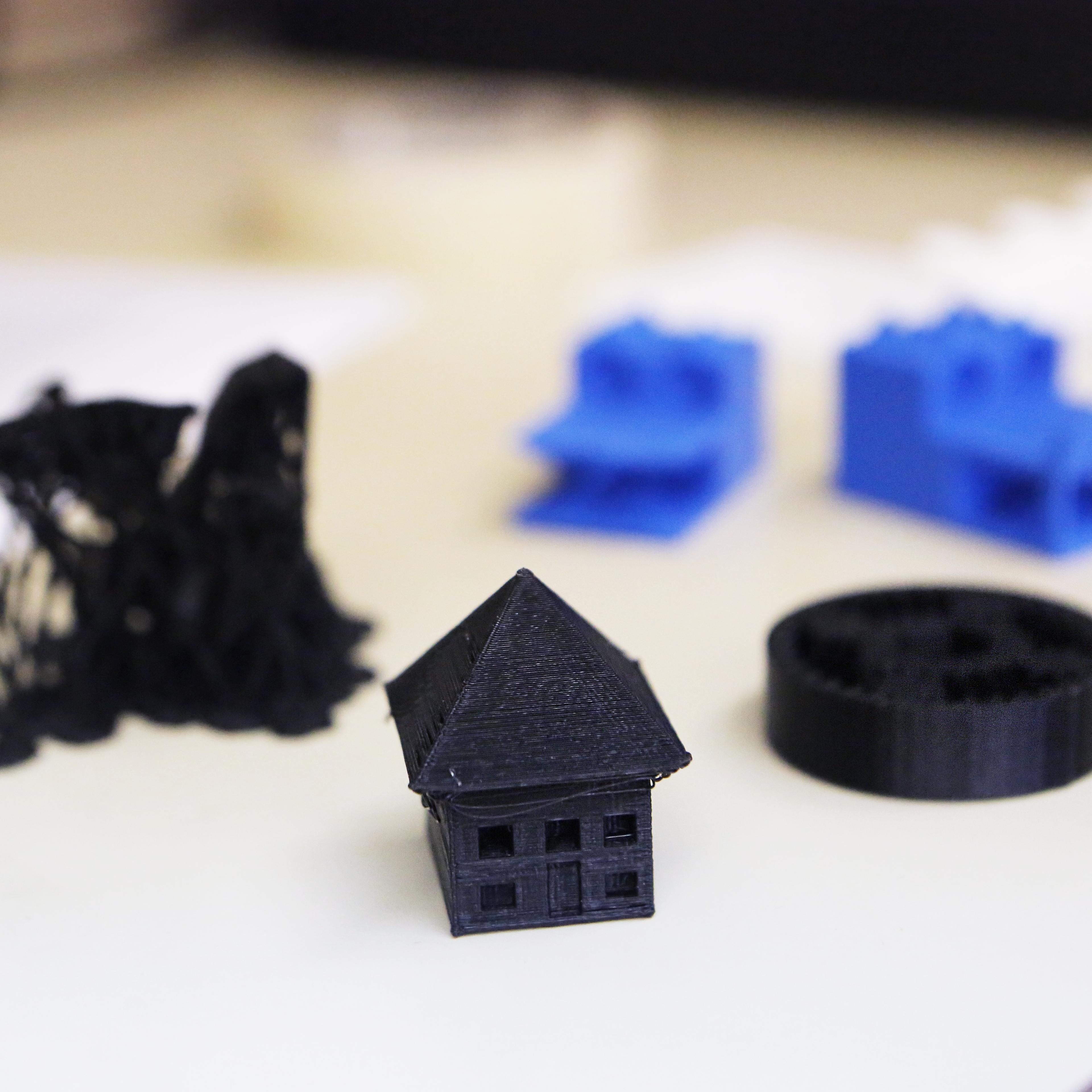 Small 3D printed items at Nickerson, Kan., High School on Friday, Jan. 9, 2015