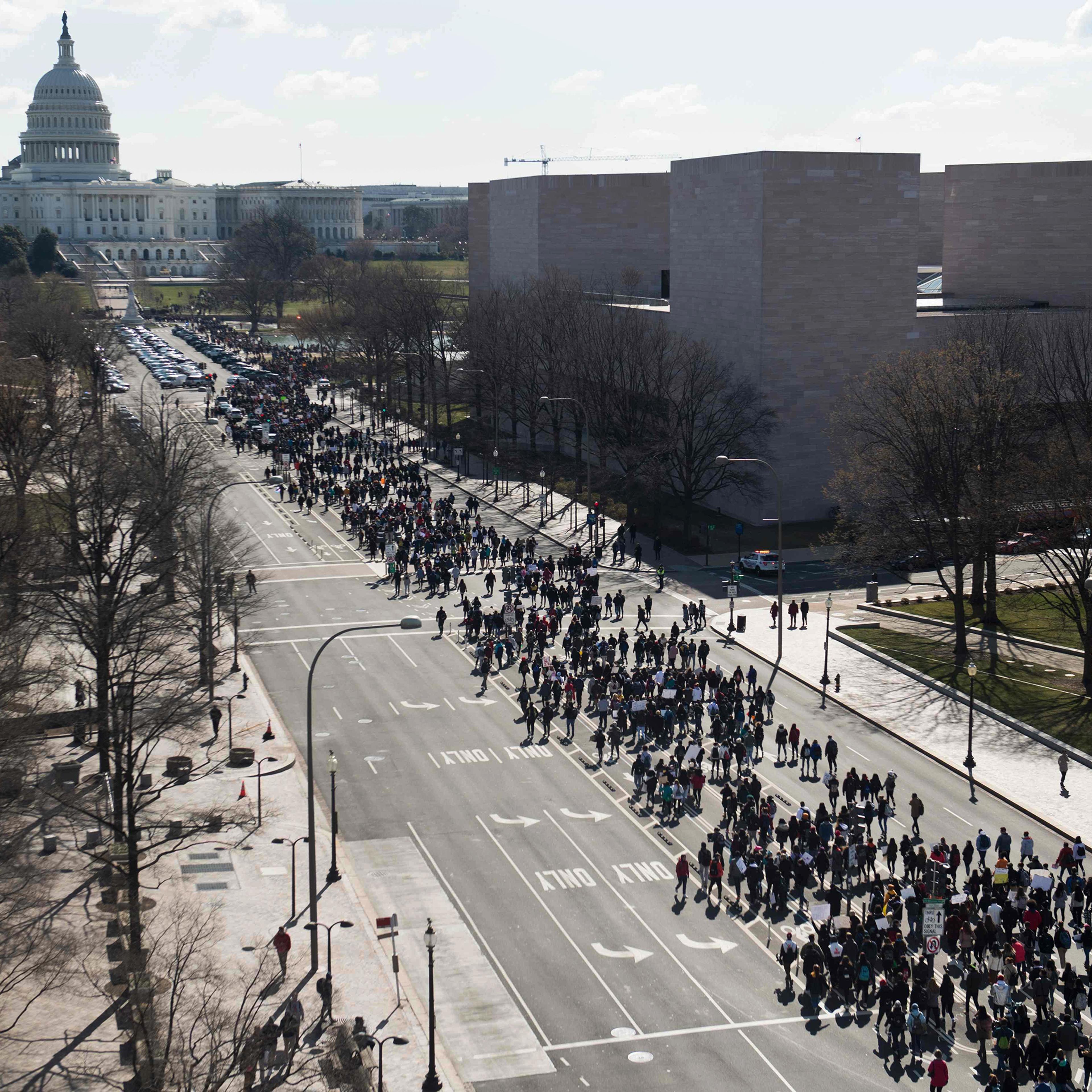students school walkout stoneman douglas school shooting gun control Florida New York City