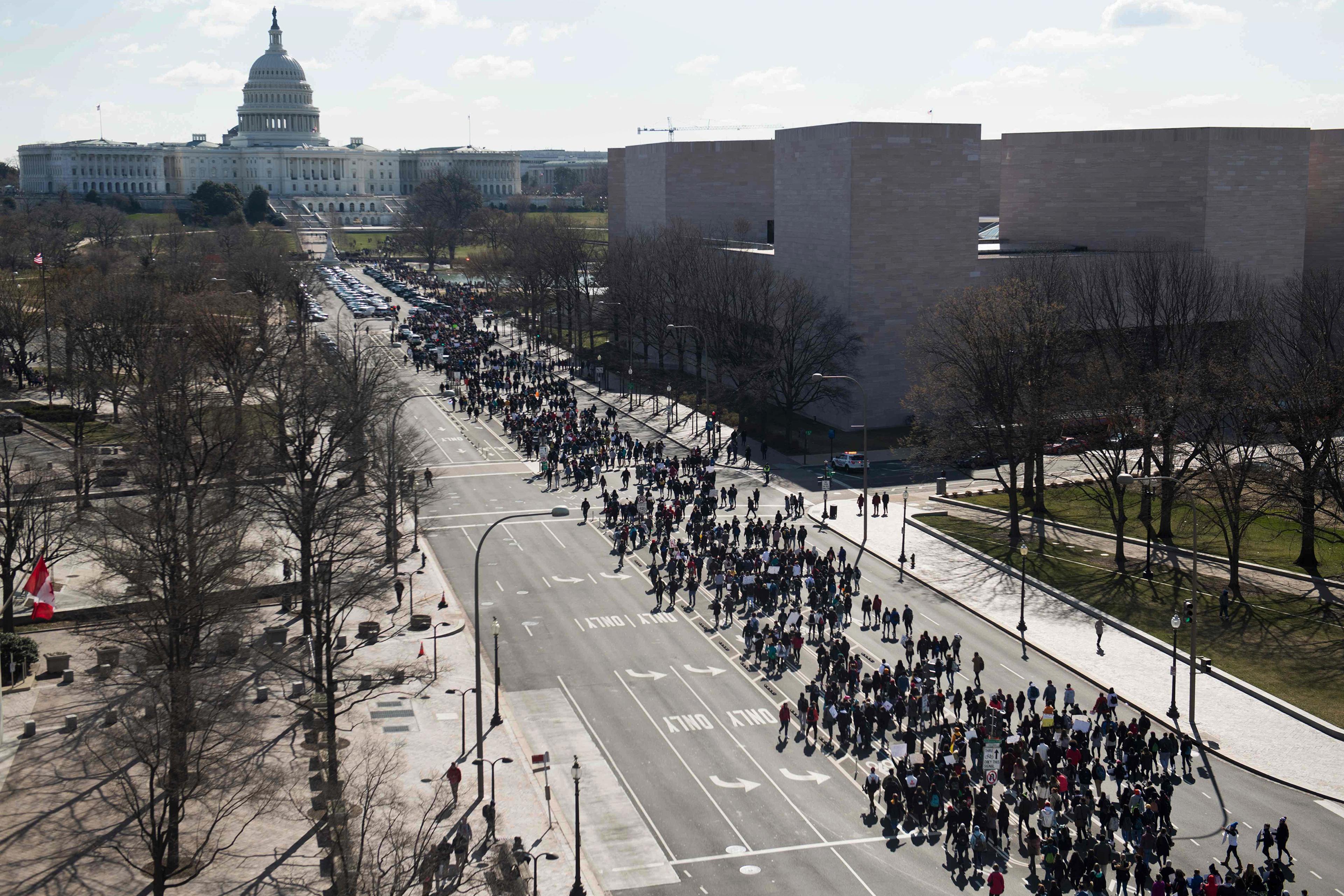 students school walkout stoneman douglas school shooting gun control Florida New York City
