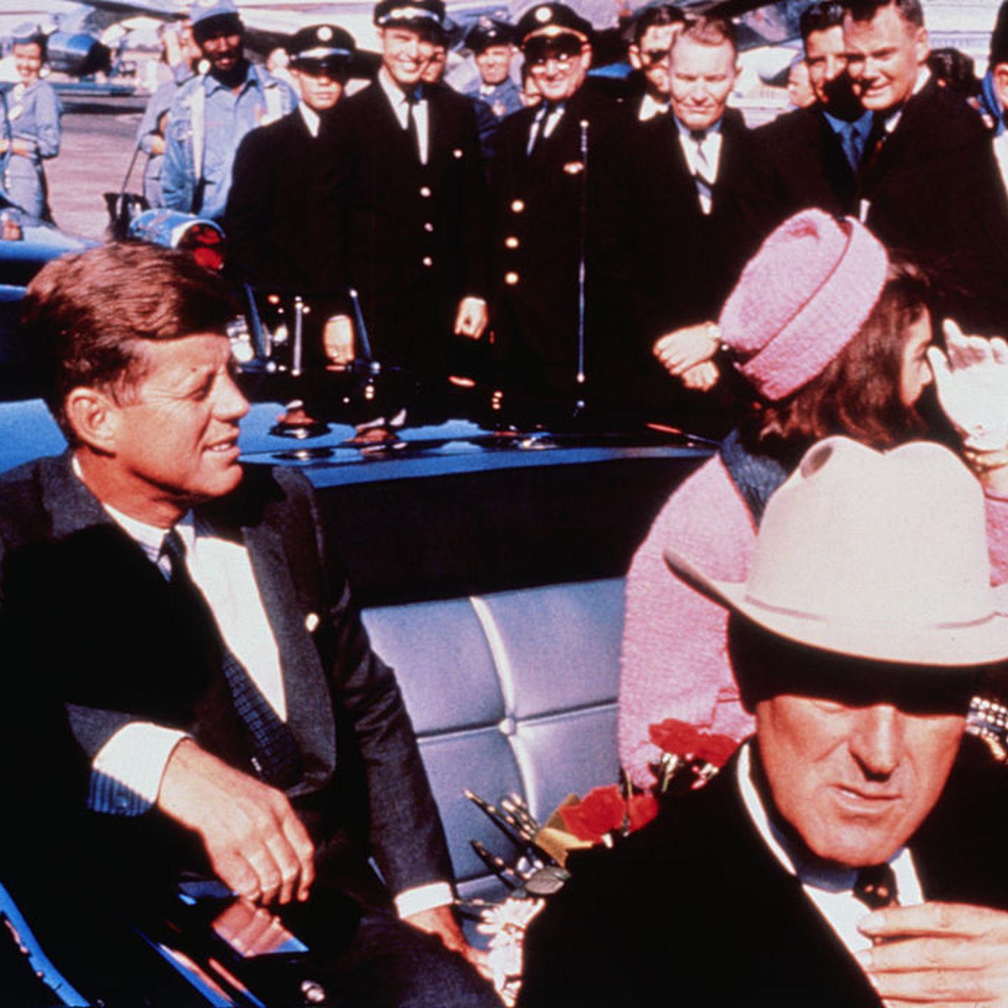John and Jackie Kennedy with John Connally in Automobile