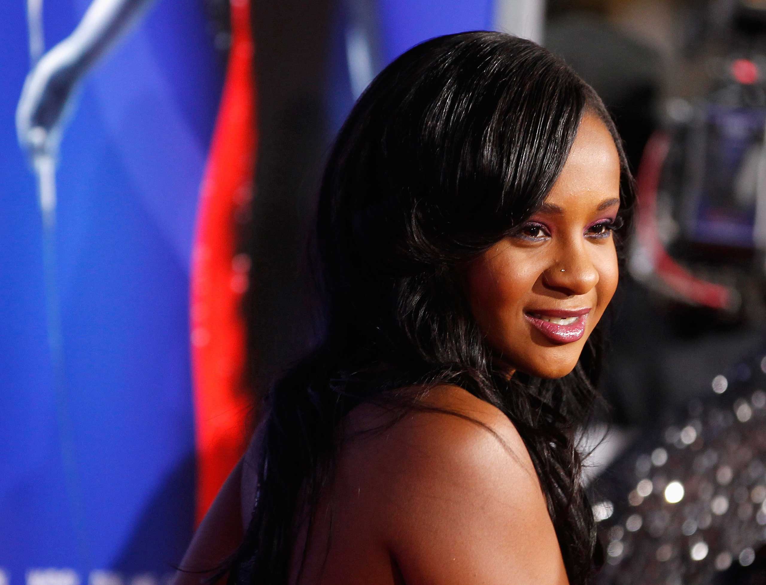 Brown daughter of the late singer Houston poses at premiere of Sparkle in Hollywood in this file photo