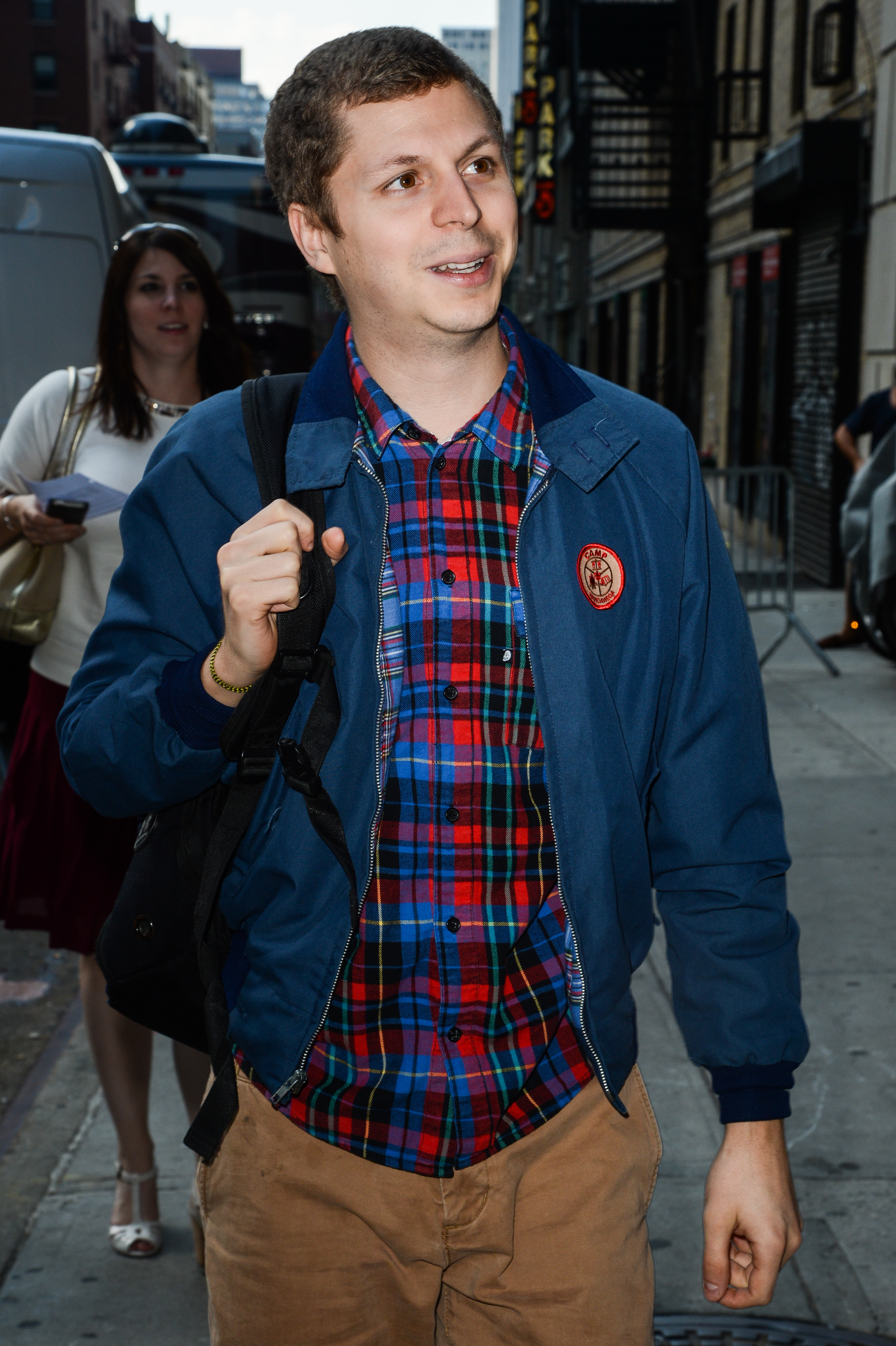 NEW YORK, NY - AUGUST 25: Actor Michael Cera enters the "Late Show With David Letterman" taping at the Ed Sullivan Theater on August 25, 2014 in New York City.