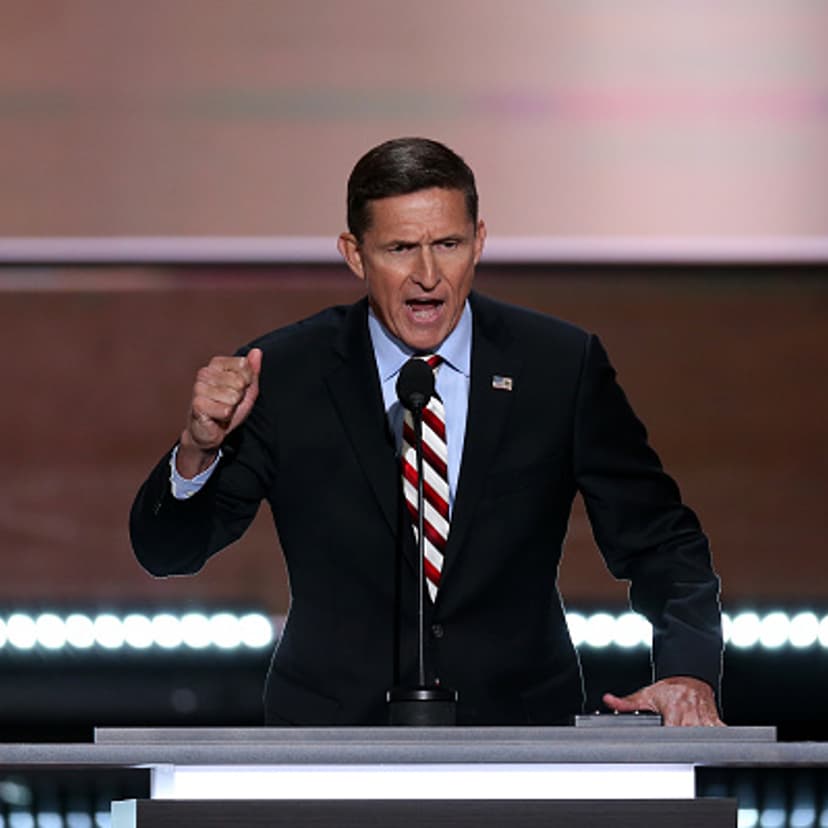 Retired Lieutenant General Michael Flynn, former director of the U.S. Defense Intelligence Agency, speaks during the Republican National Convention (RNC) in Cleveland, Ohio, U.S., on Monday, July 18, 2016.
