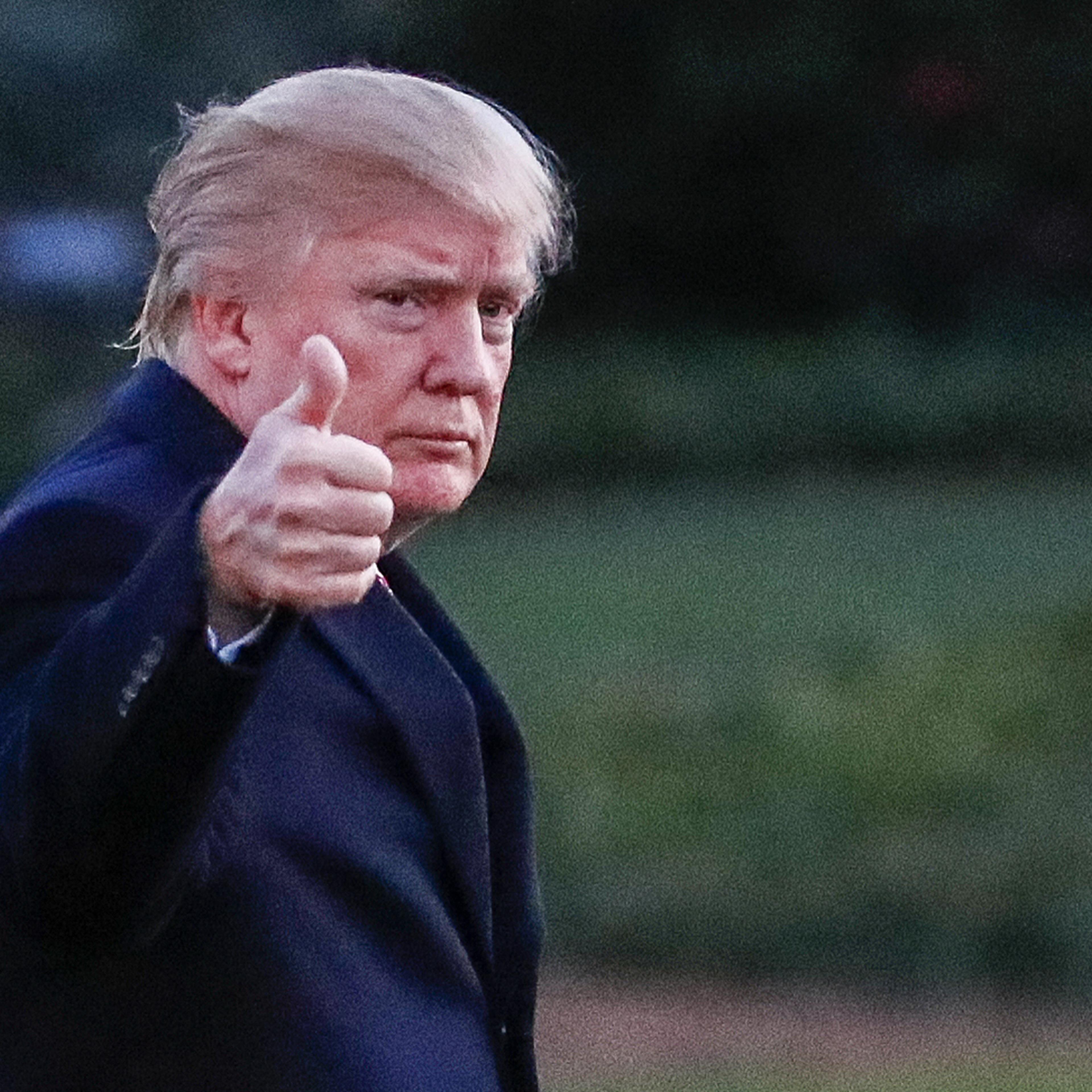 President Trump at the White House in Washington, DC