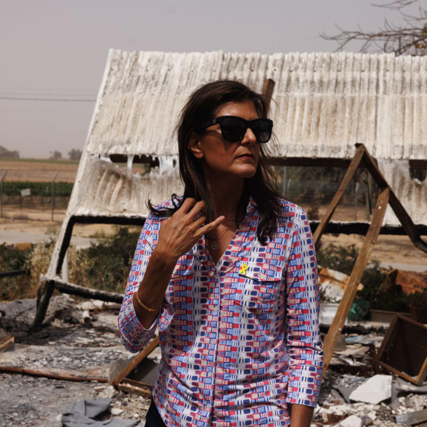 Nikki Haley visits Kibbutz Nir Oz, Israel, on May 27, 2024.