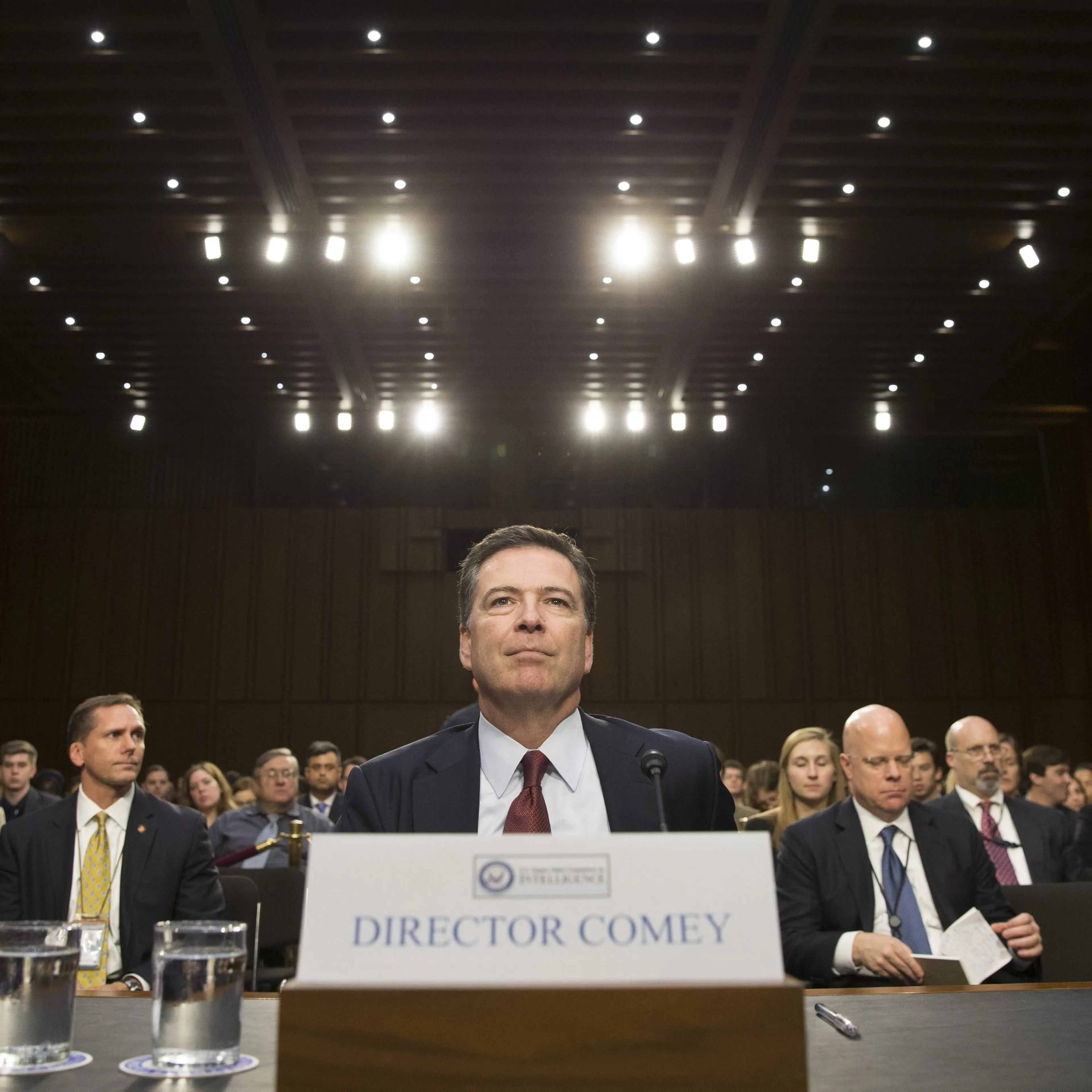 FBI Director James Comey testifies before the Senate (Select) Intelligence Committee on 'Counterterrorism, Counterintelligence, and the Challenges of Going Dark', on Capitol Hill in Washington on July 8, 2015.