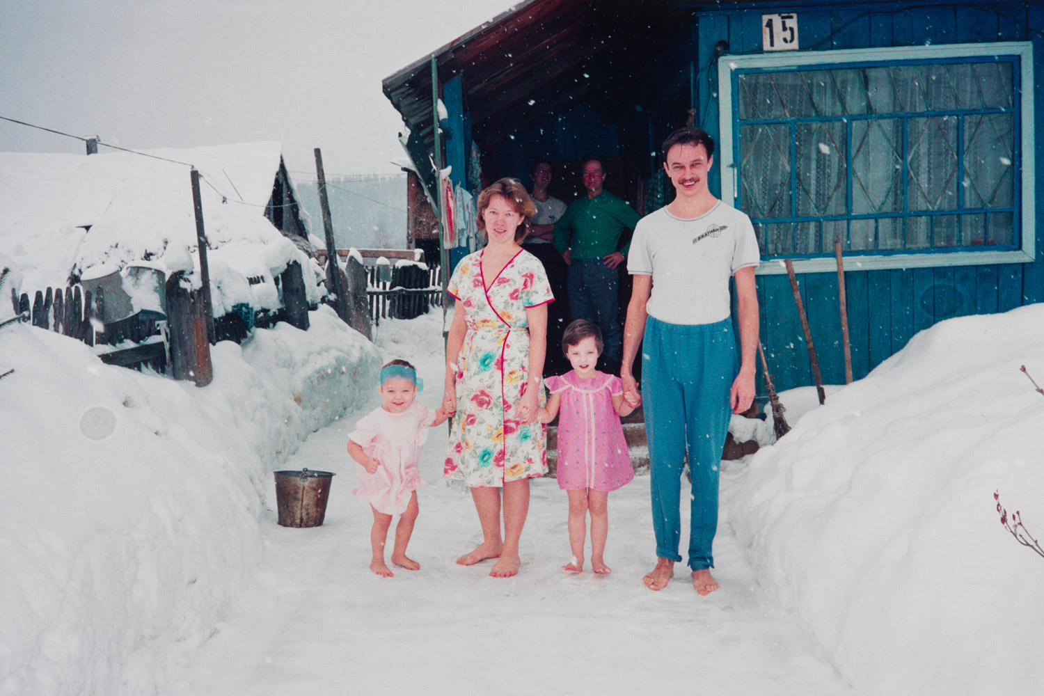 Pjotr and his family, Apanas, Siberia, 1993