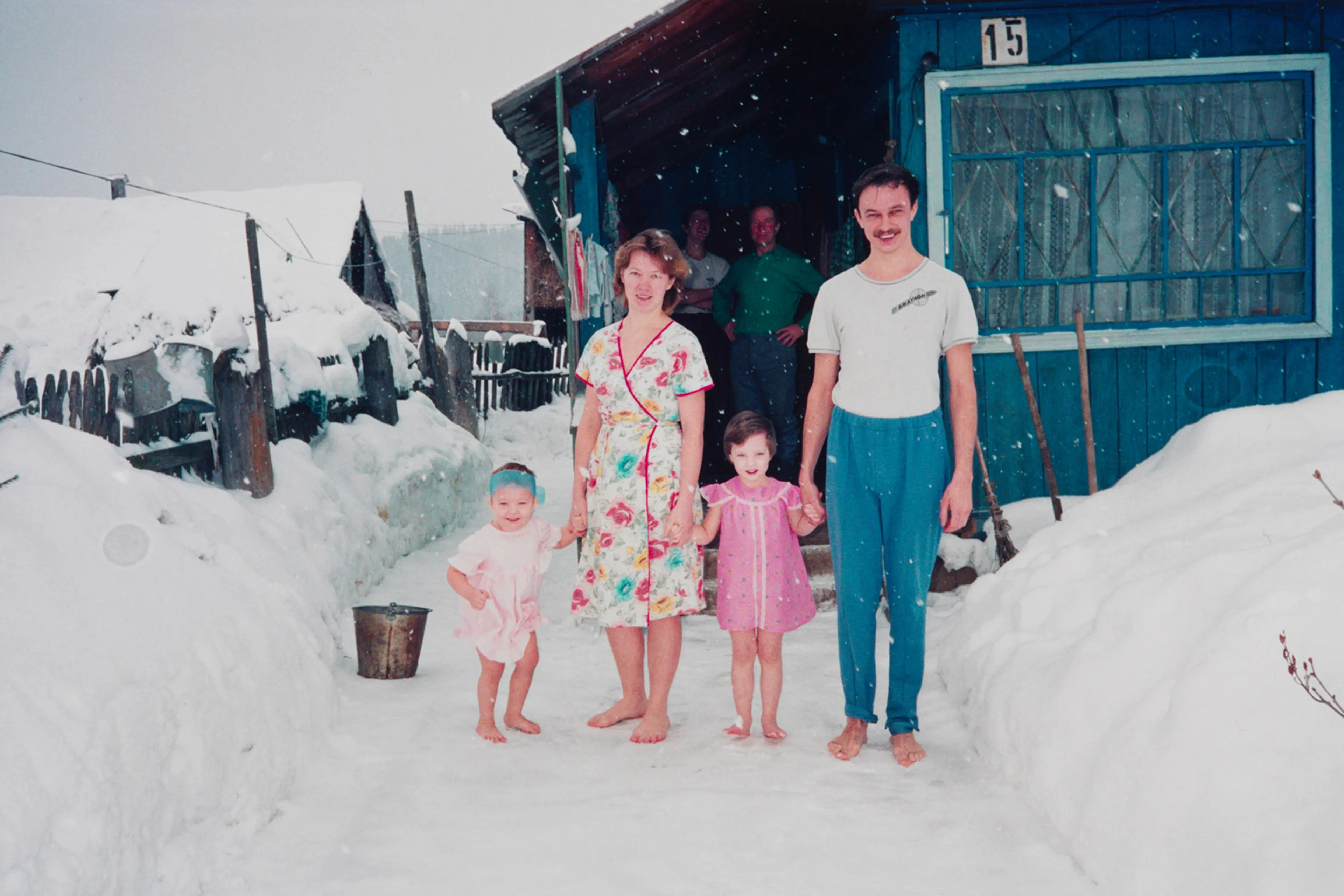 Pjotr and his family, Apanas, Siberia, 1993