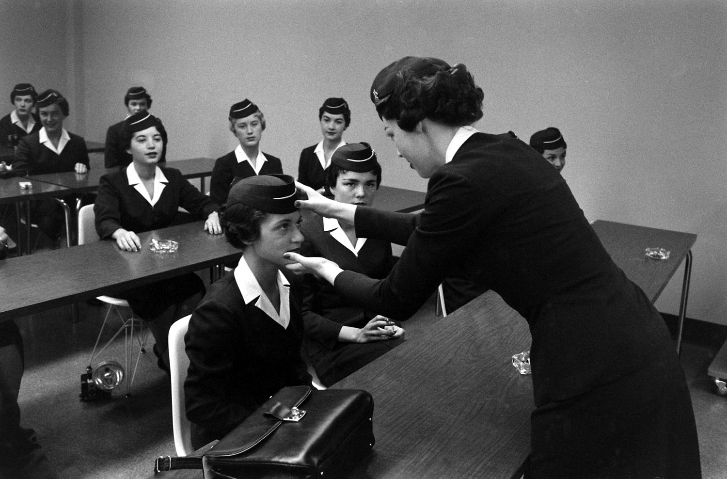 Stewardess school, Texas, 1958.