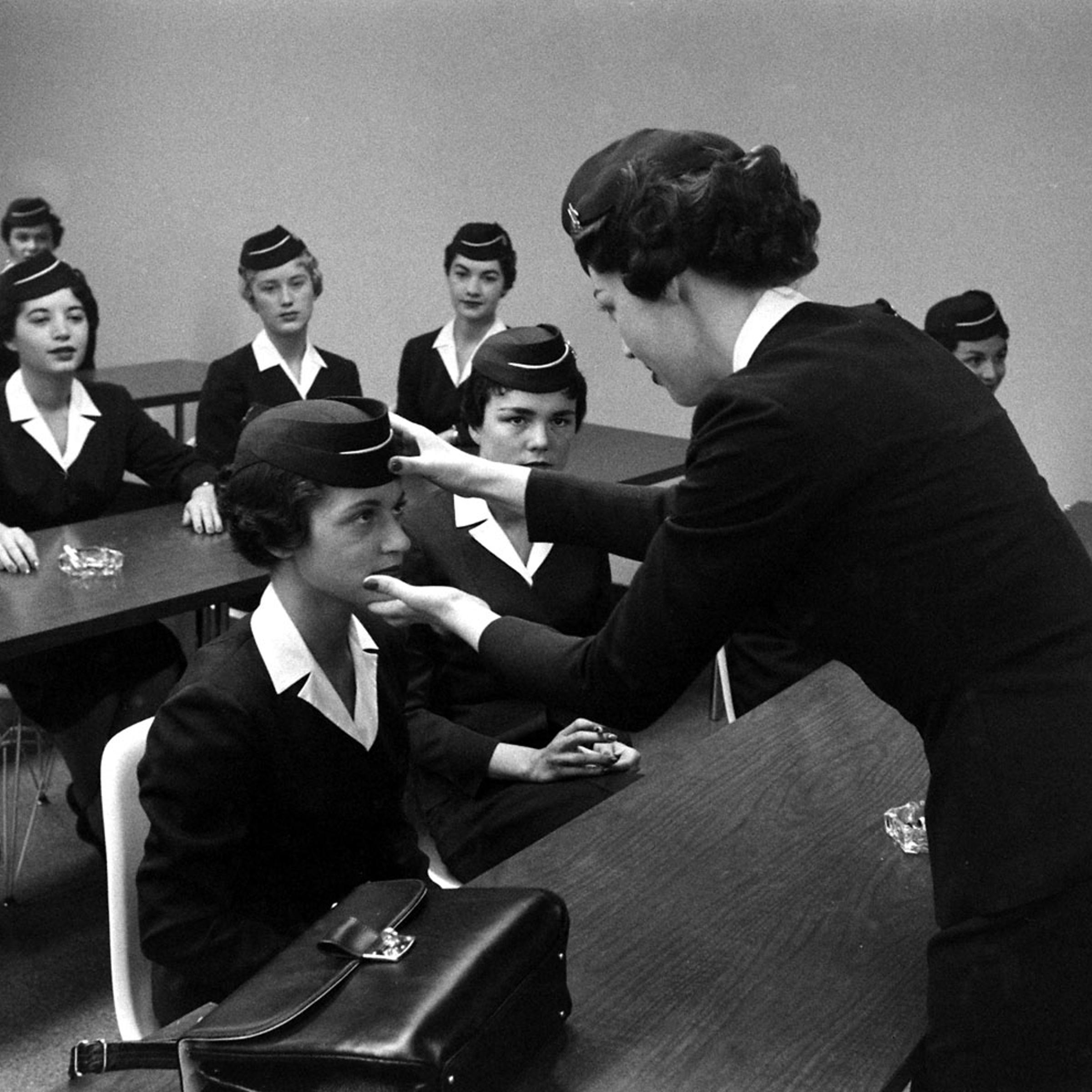 Stewardess school, Texas, 1958.