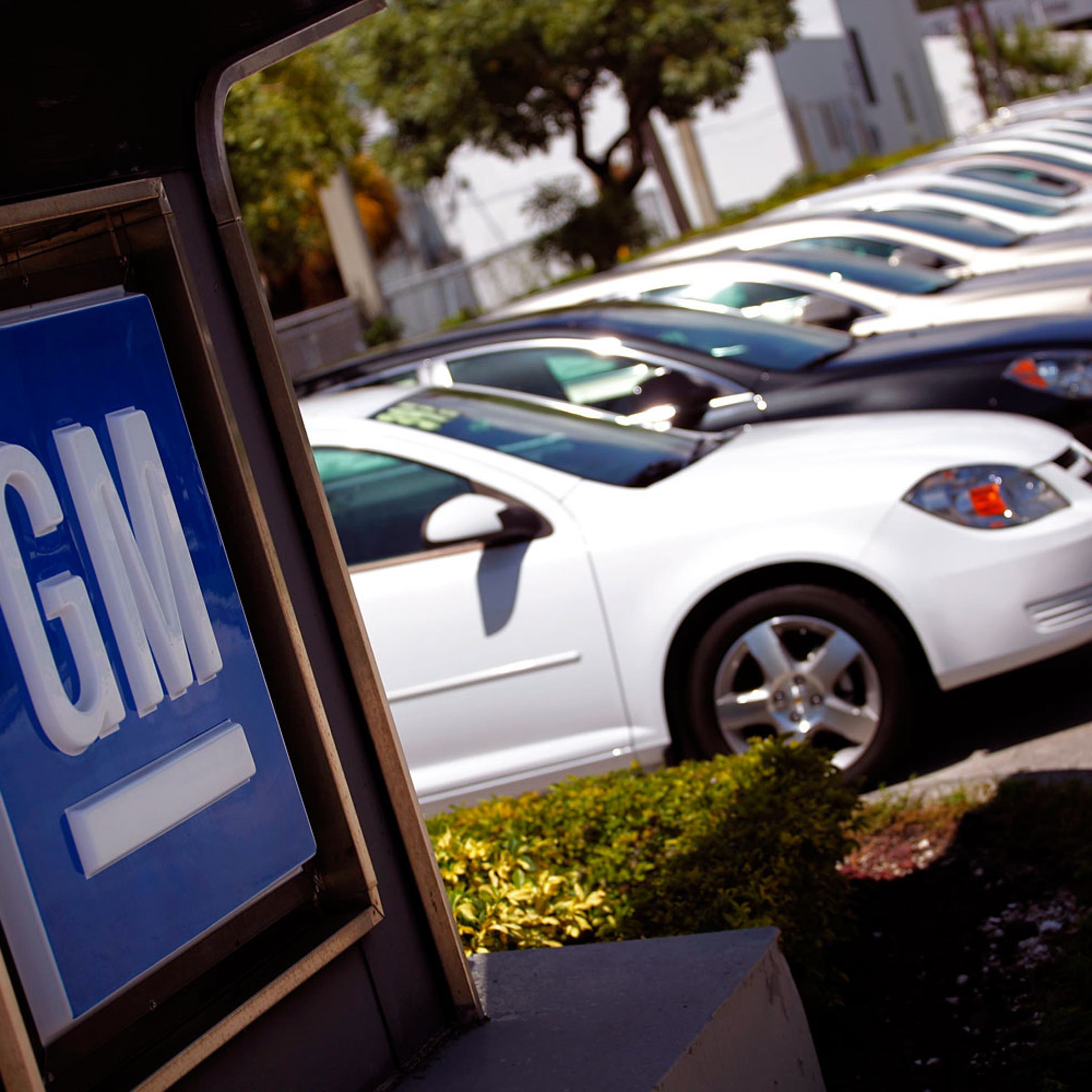 Chevrolet cars are seen at a GM dealership in Miami.