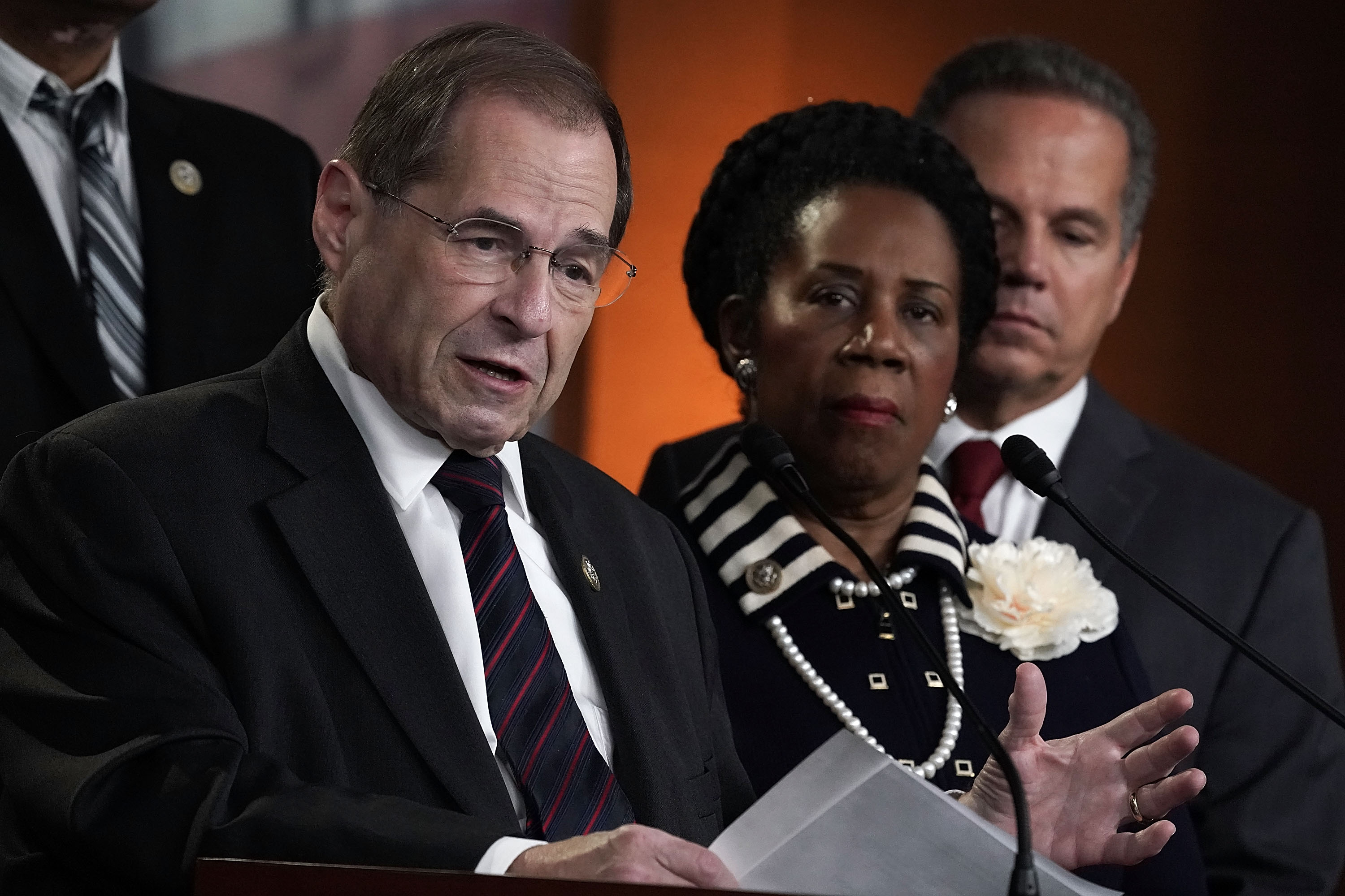 Rep. Jerrold Nadler (D-NY) Holds News Conference To Denounce The Meeting Between Justice And FBI Officials And Rep. Nunes And Rep. Gowdy