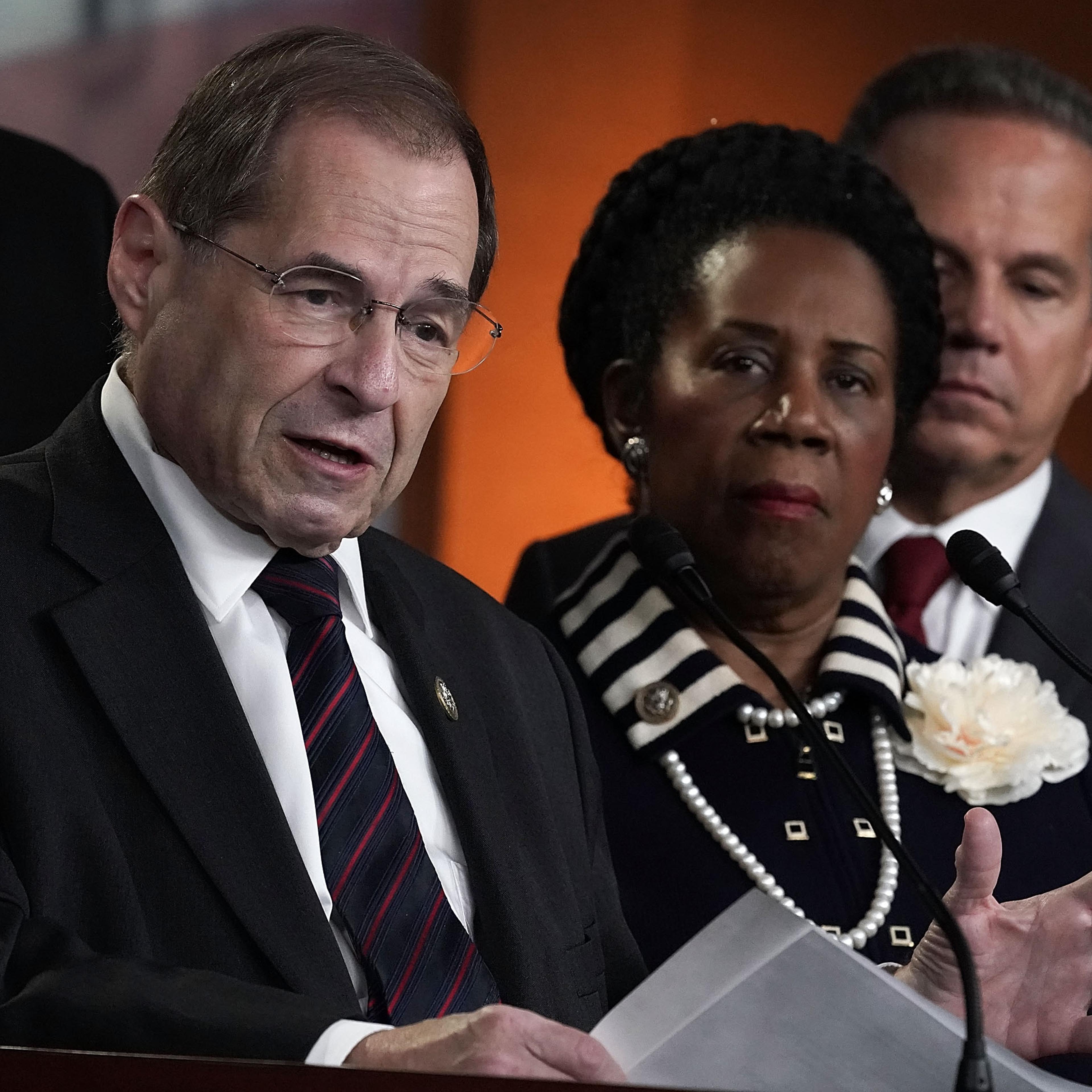 Rep. Jerrold Nadler (D-NY) Holds News Conference To Denounce The Meeting Between Justice And FBI Officials And Rep. Nunes And Rep. Gowdy
