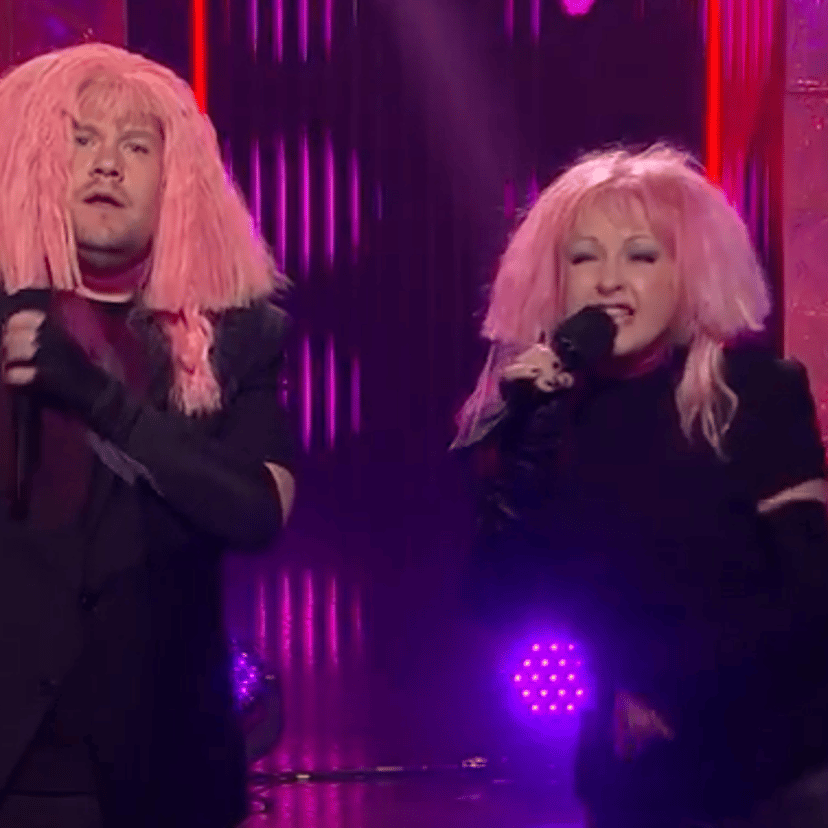 Cyndi Lauper and James Corden perform 'Girls Just Want Equal Funds'