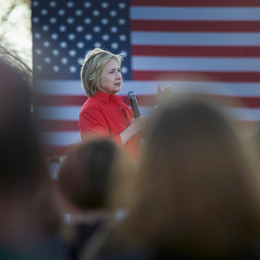 Democratic presidential candidate Hillary Clinton speaks to guests at a campaign event on November 3, 2015 in Coralville, Iowa.