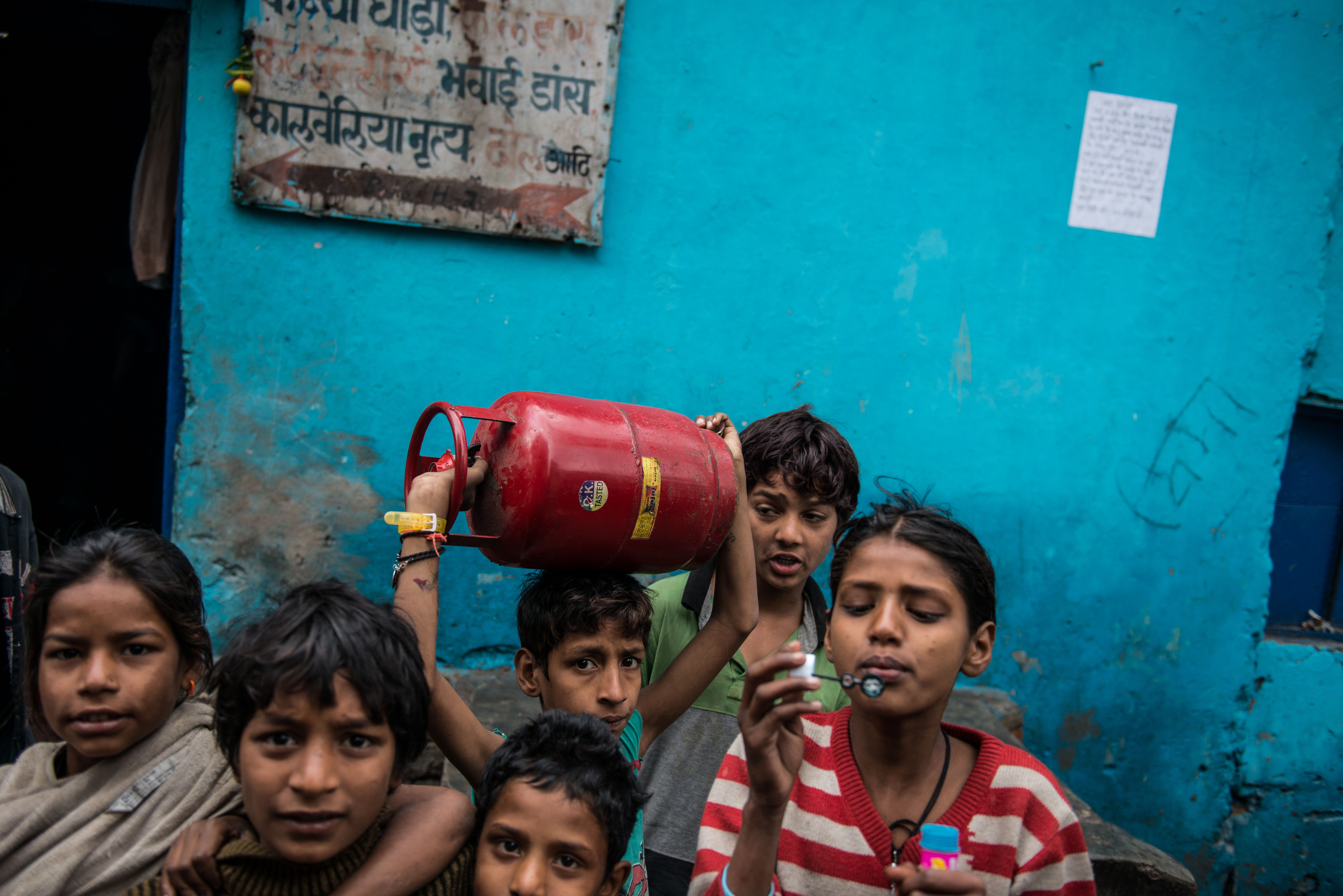 Poverty of slums at New Delhi