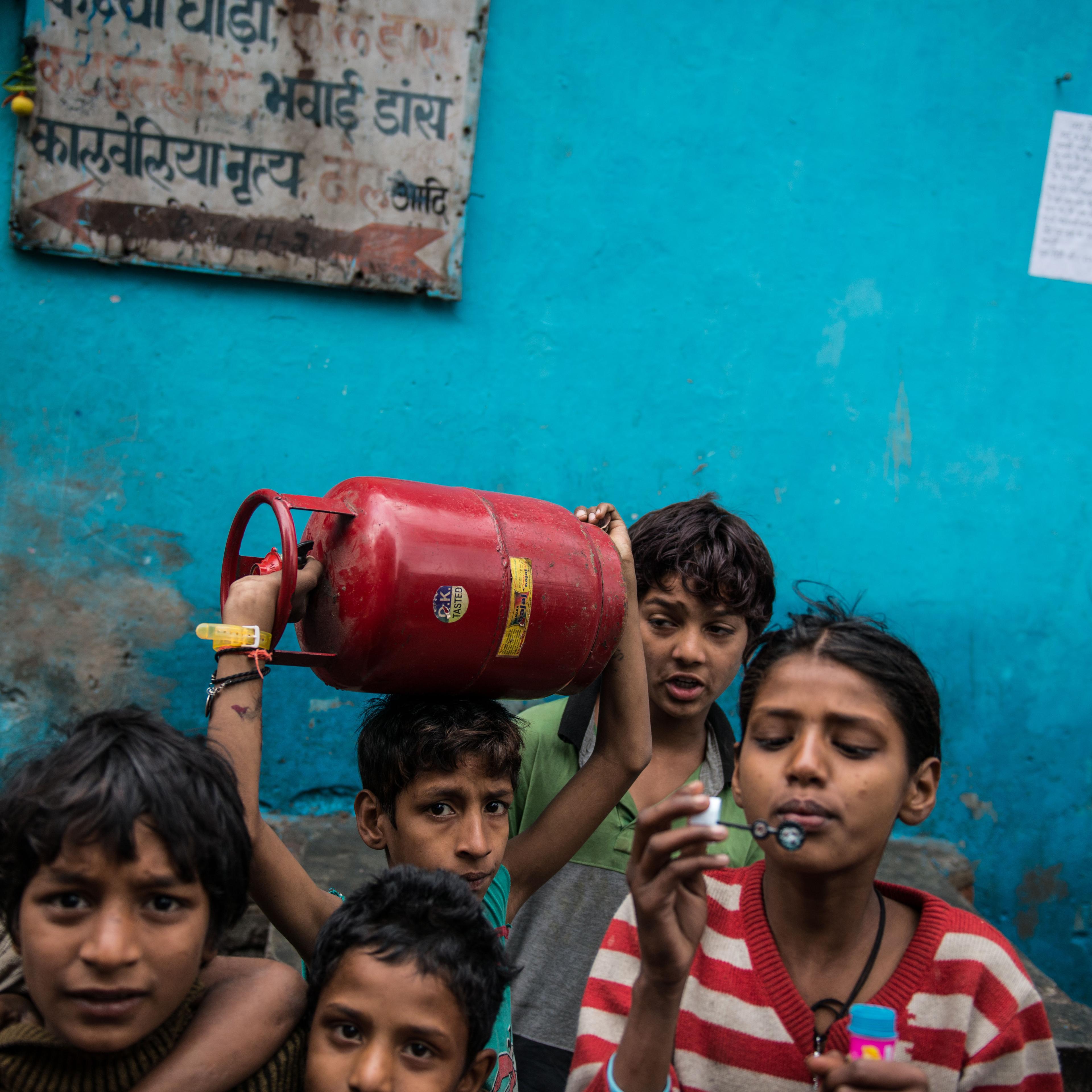 Poverty of slums at New Delhi