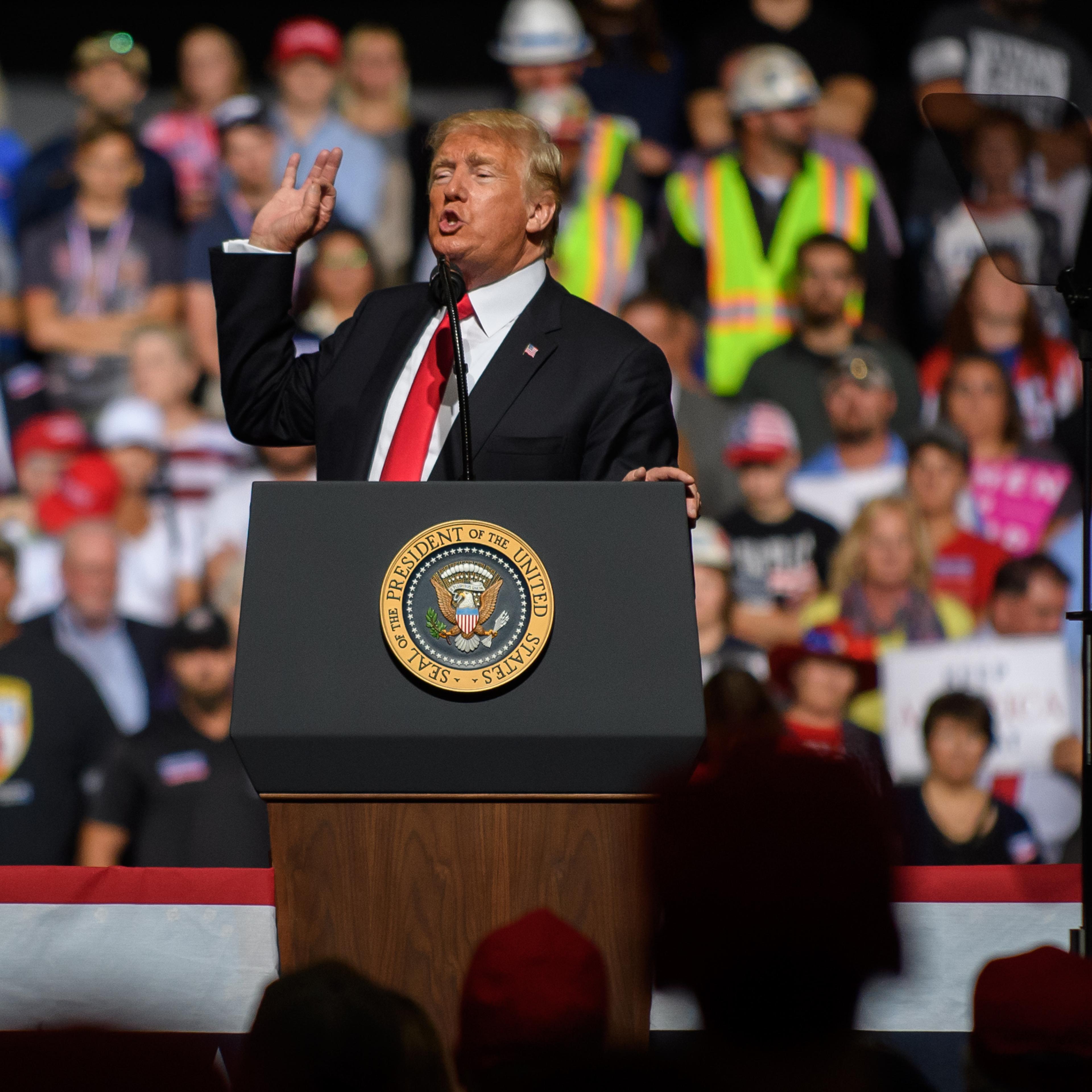 Donald Trump Holds "Make America Great Again" Rally In West Virginia