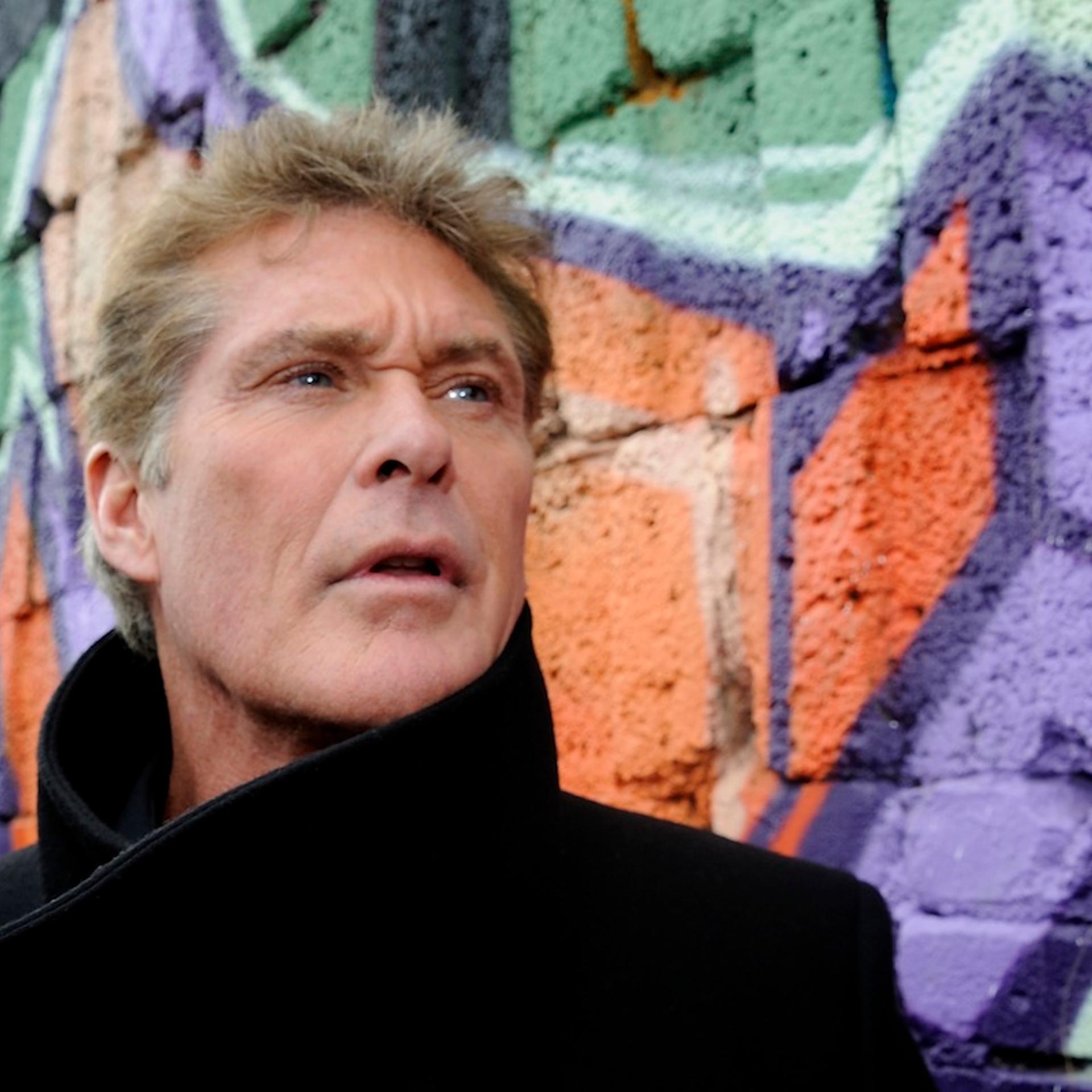 David Hasselhoff Attends 'Save the Wall' Protest At East Side Gallery