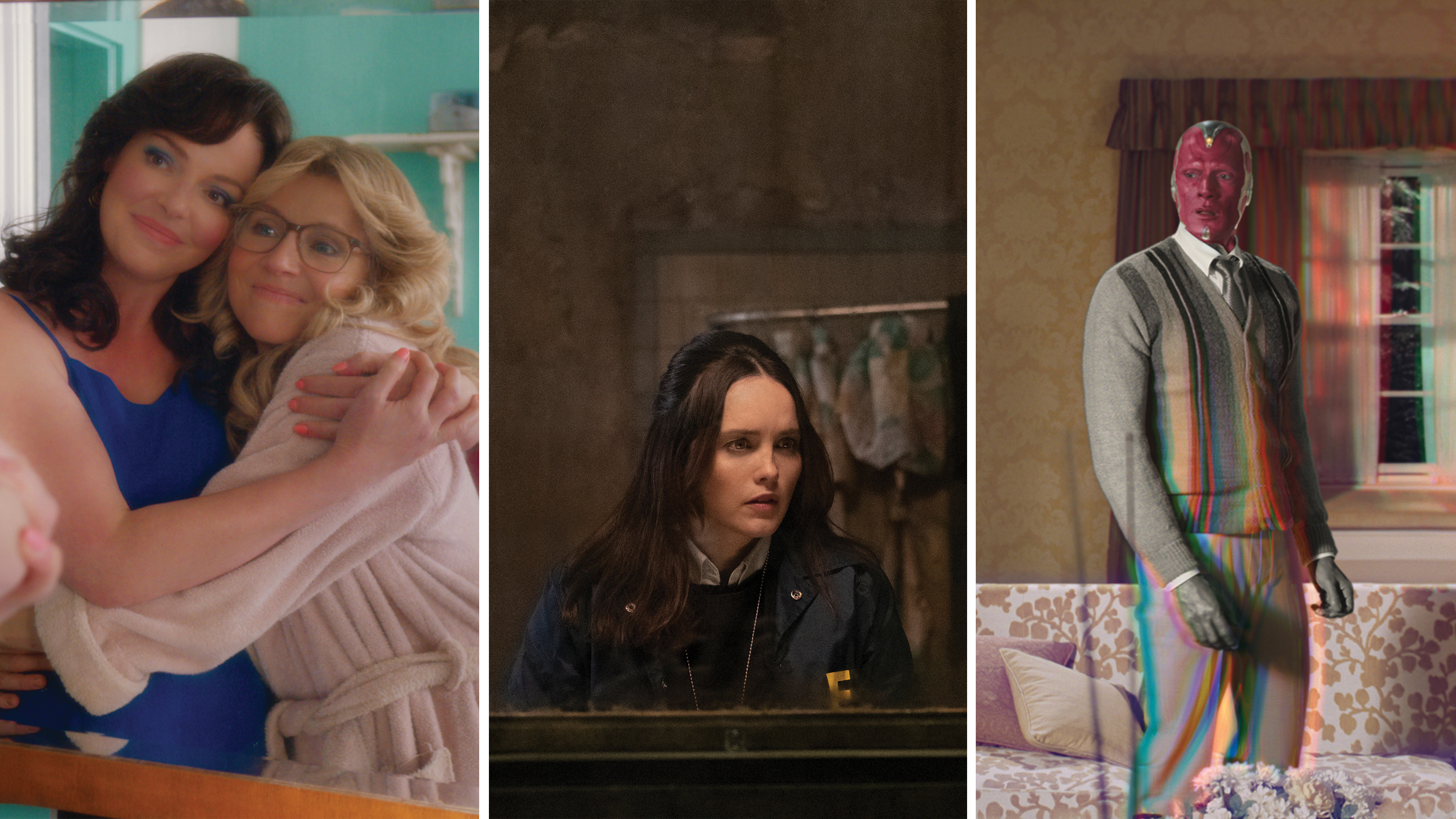 From left: Firefly Lane, Clarice, and Wandavision