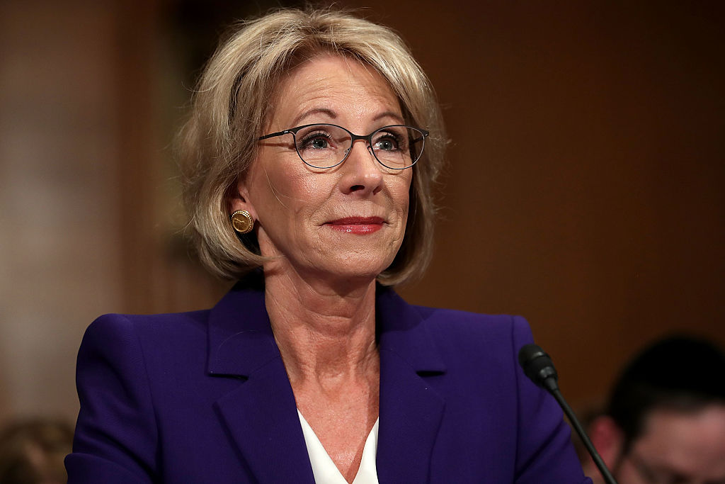 Trump's Selection For Education Secretary Betsy DeVos Testifies During Her Senate Confirmation Hearing