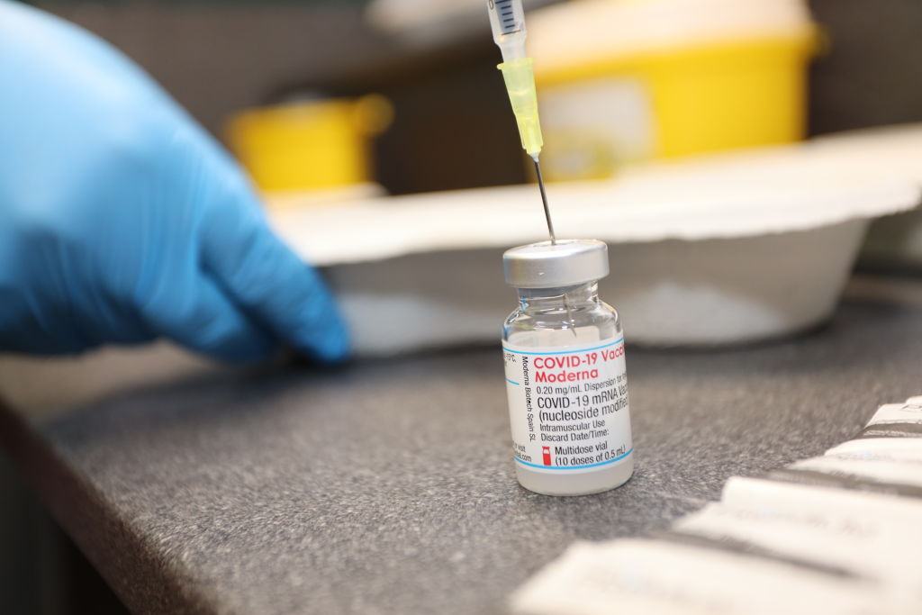 Coronavirus - Vaccination bus in the resin on the way