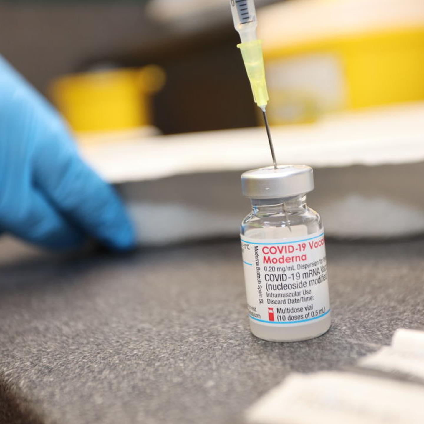 Coronavirus - Vaccination bus in the resin on the way