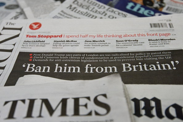 The British Press Reacts To Donald Trump's Anti-Muslim Tirade