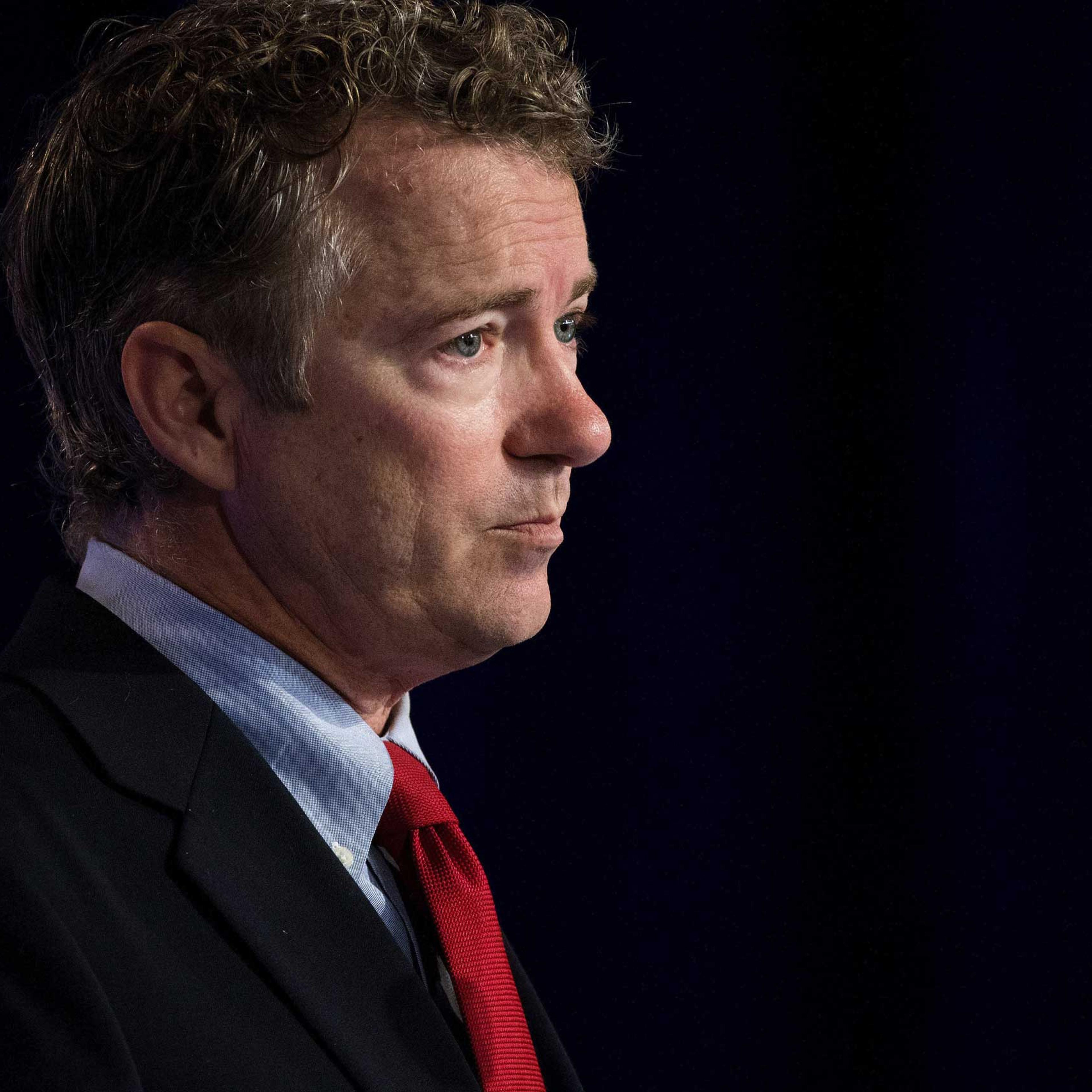 Sen. Rand Paul (R-Ky.) while speaking at the Values Voter Summit in Washington.