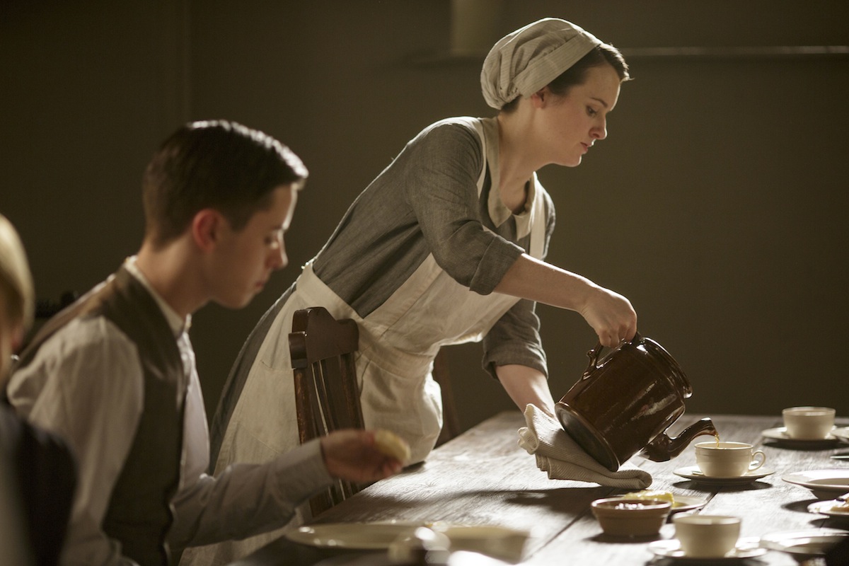 Downton Abbey Season 5 on MASTERPIECE on PBSPart SevenSunday, February 15, 2015 at 9pm ETEdith is found out. Mary finally shakes a suitor. Isobel and Lord Merton reveal their plans.Robert throws another guest out of the house.Shown: Sophie McShera as Dai